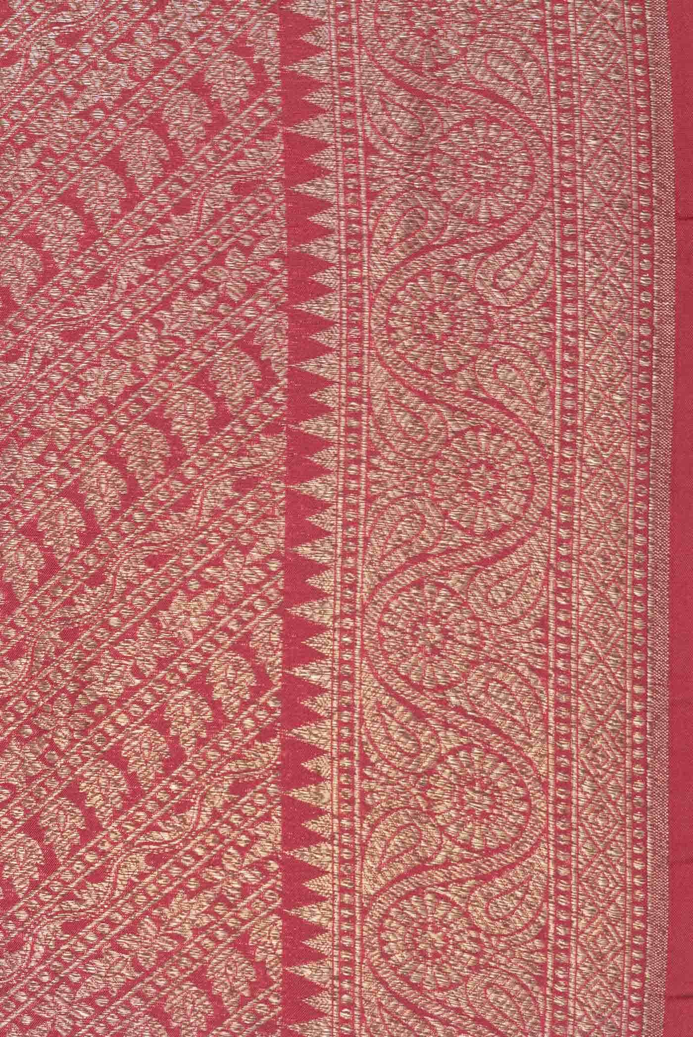 Red Dual Tone Banarasi Silk Saree