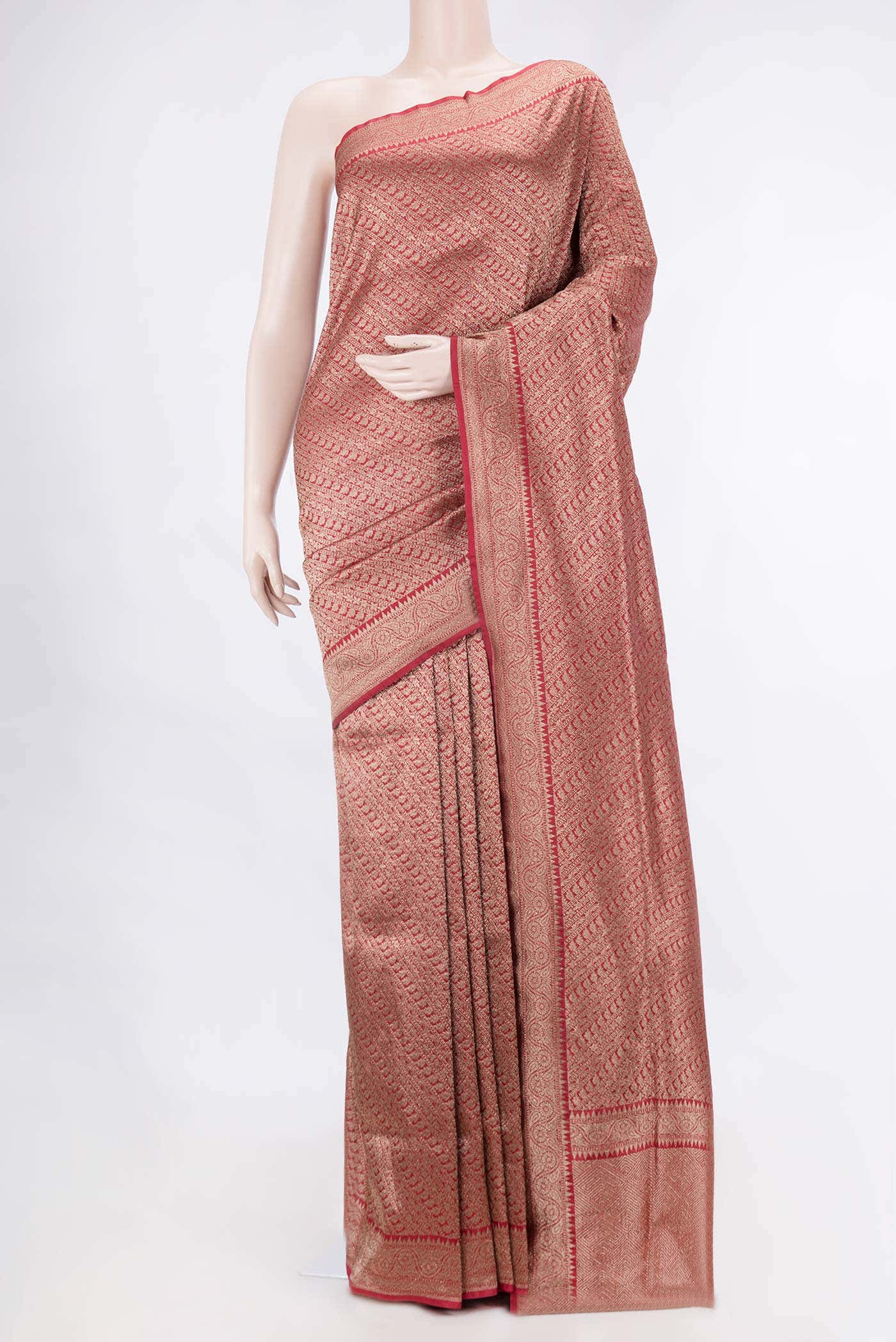 Red Dual Tone Banarasi Silk Saree