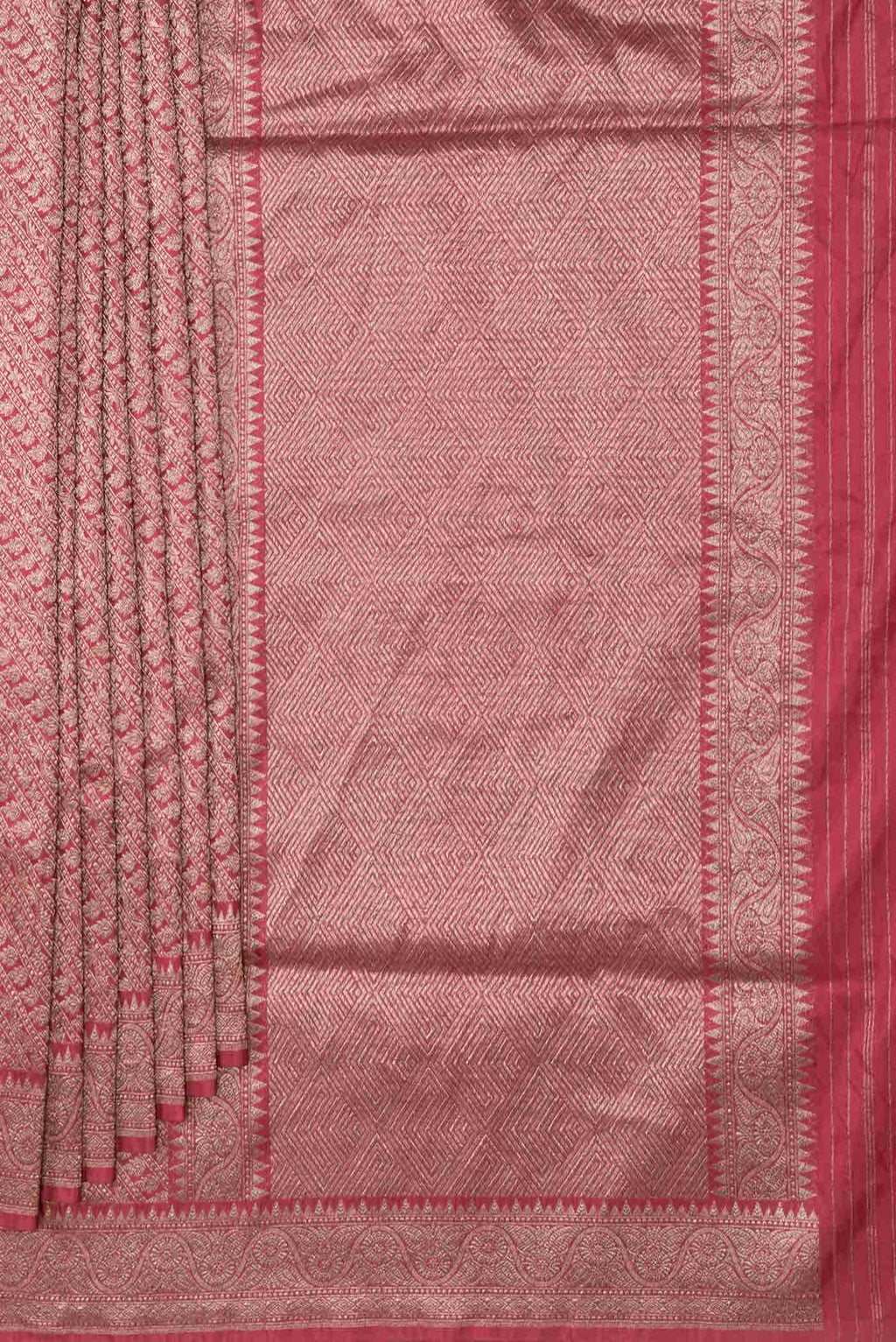 Red Dual Tone Banarasi Silk Saree