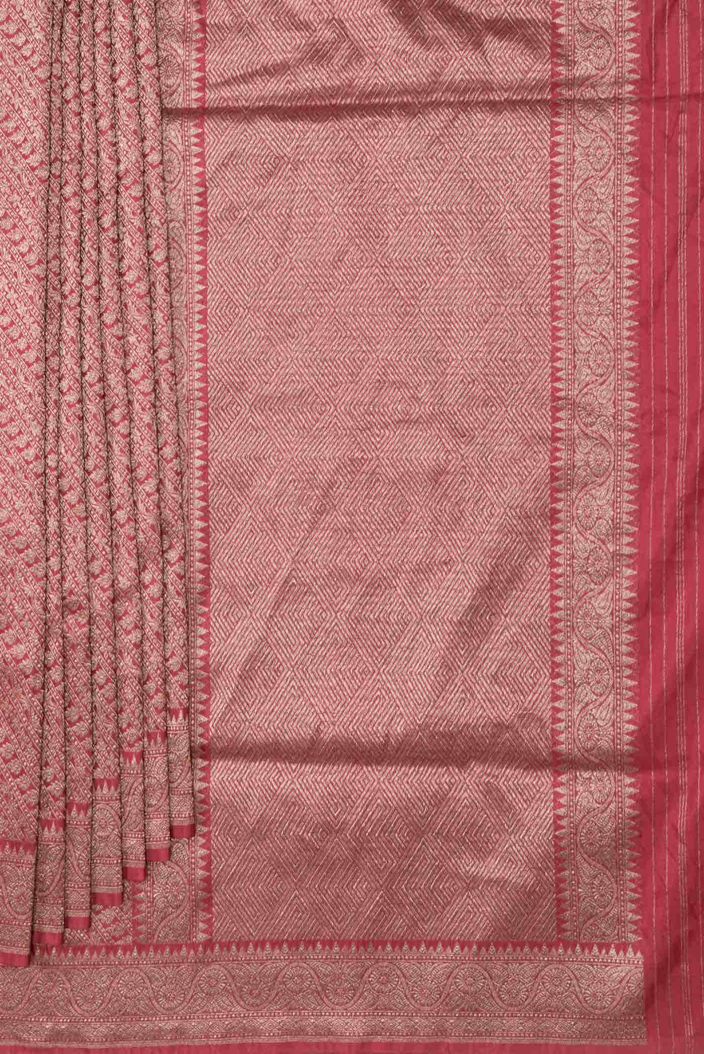 Red Dual Tone Banarasi Silk Saree