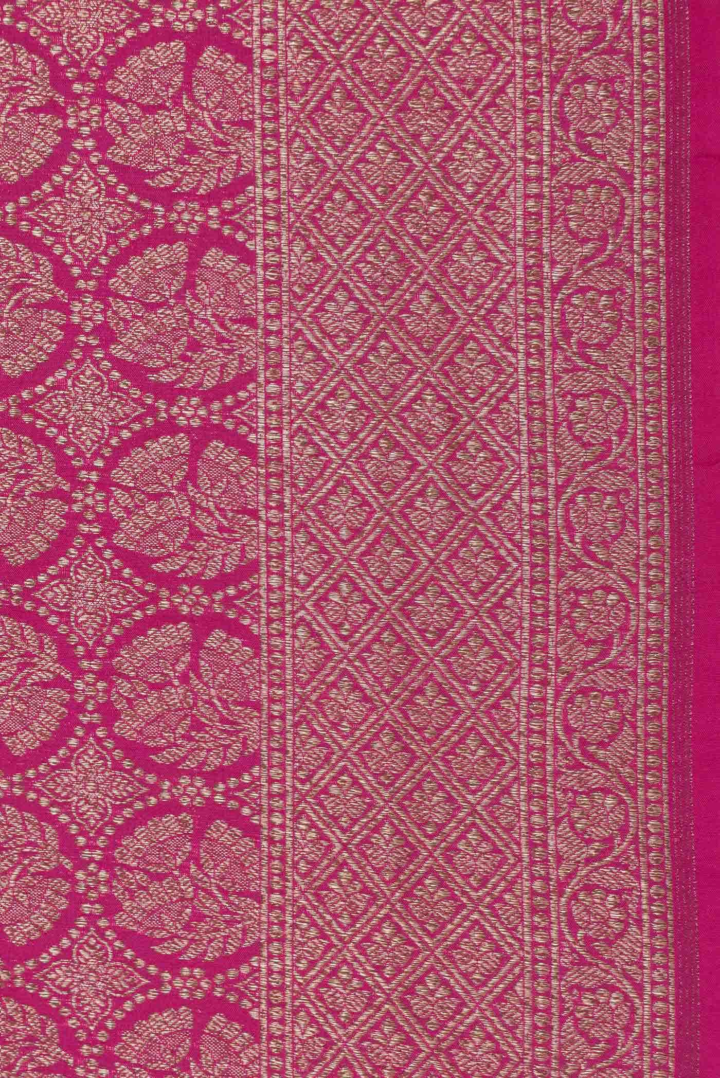Pink Dual Tone Banarasi Silk Saree