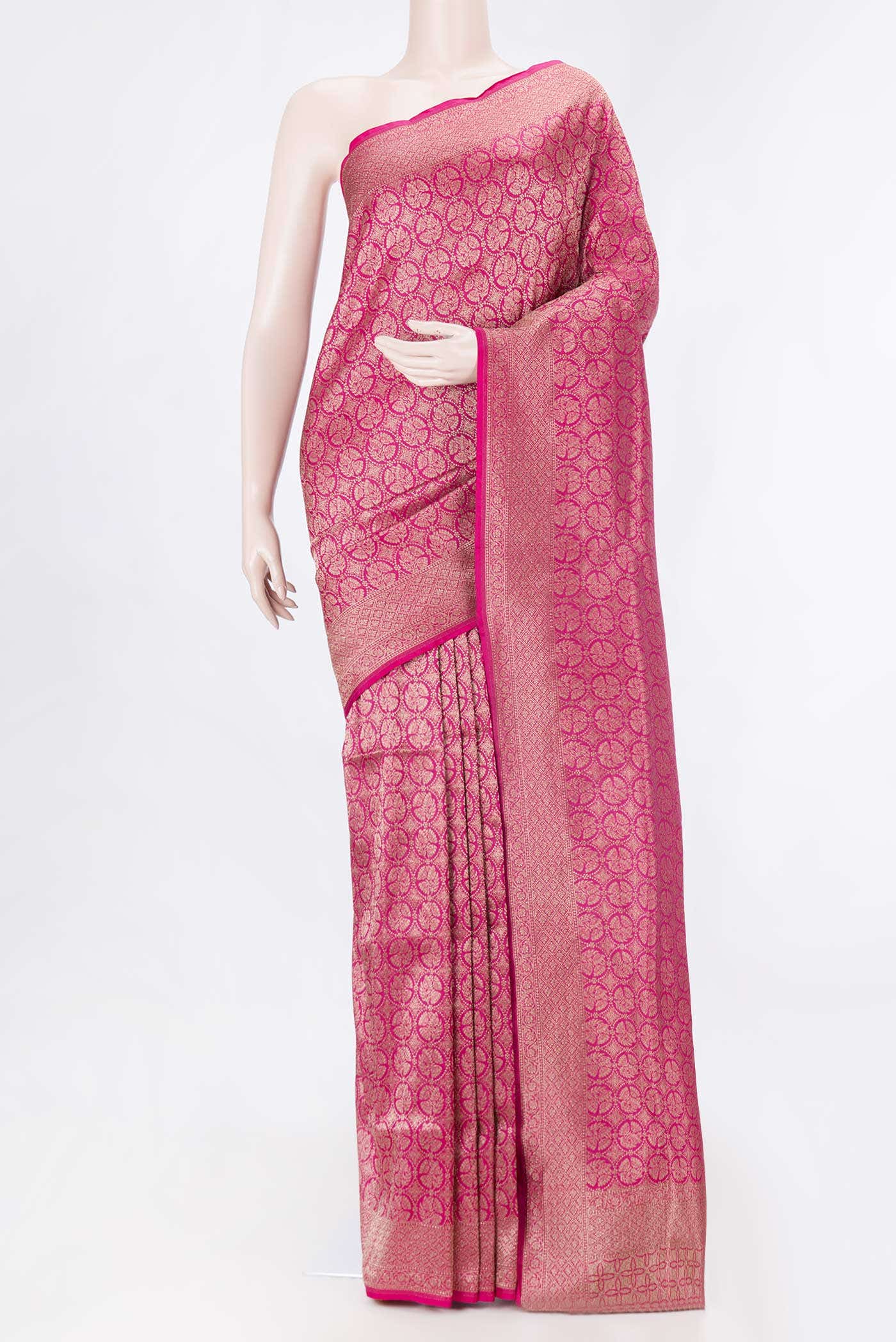 Pink Dual Tone Banarasi Silk Saree
