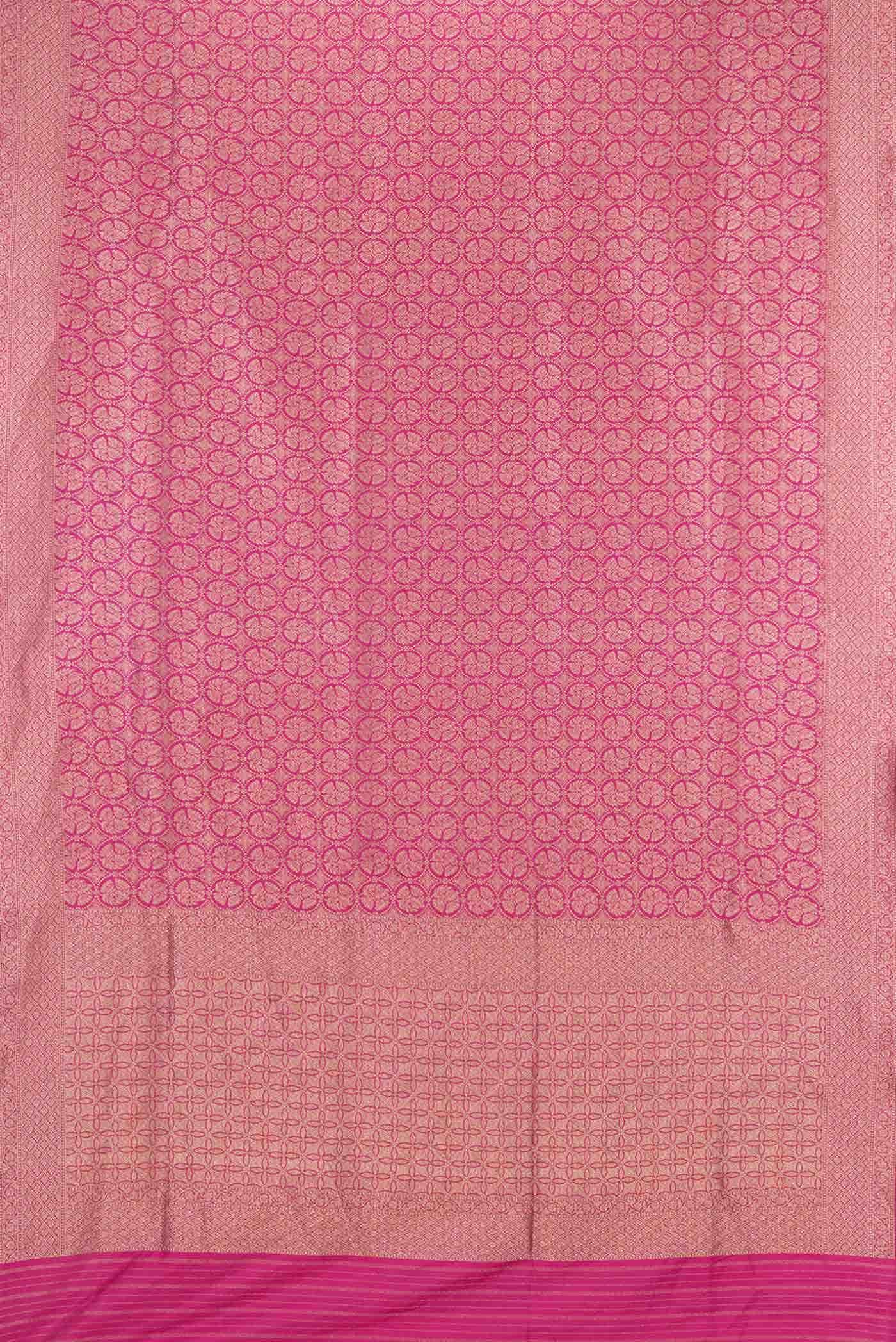 Pink Dual Tone Banarasi Silk Saree