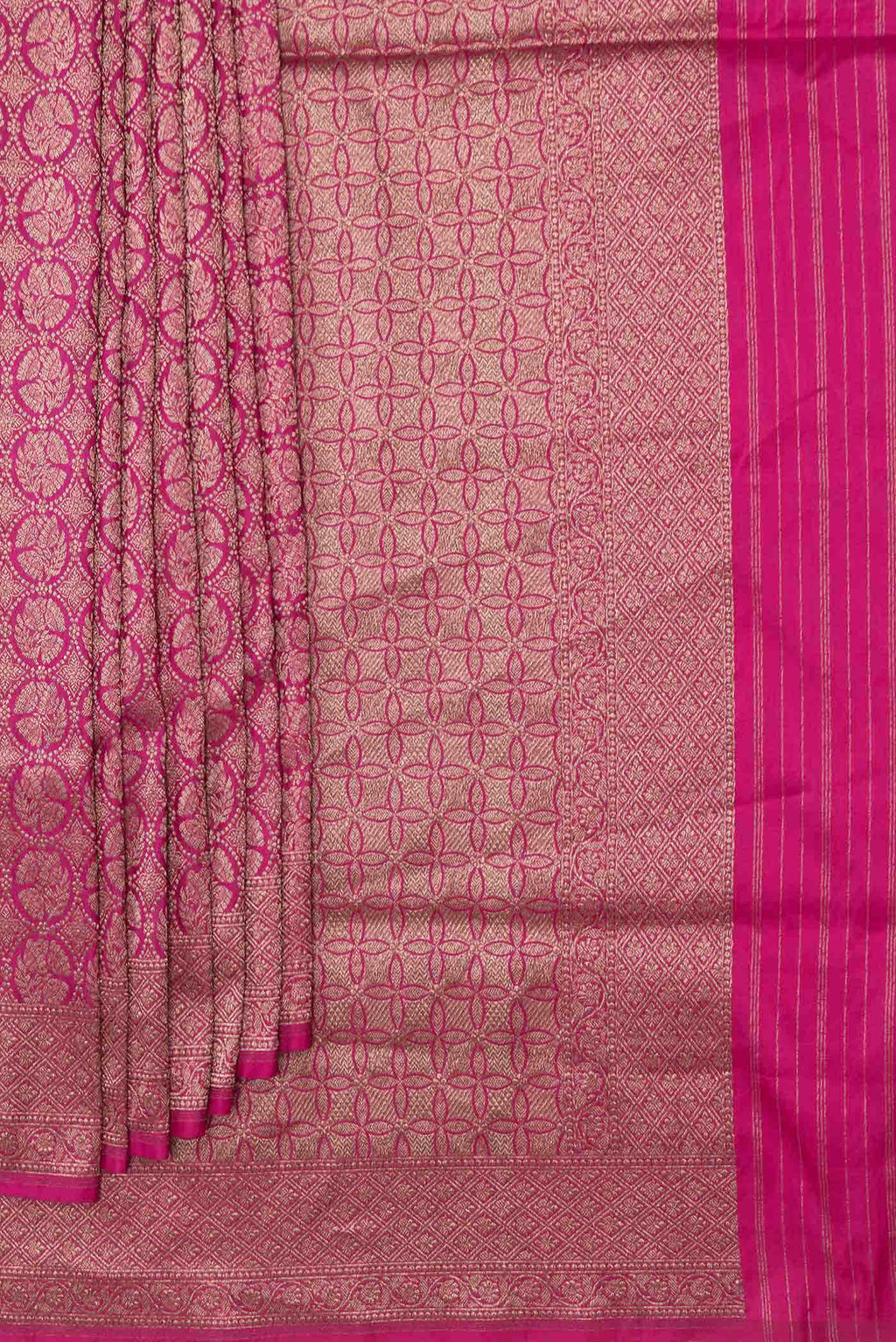 Pink Dual Tone Banarasi Silk Saree
