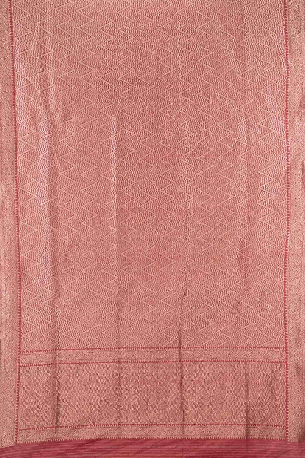 Dark Pink Dual Tone Banarasi Silk Saree