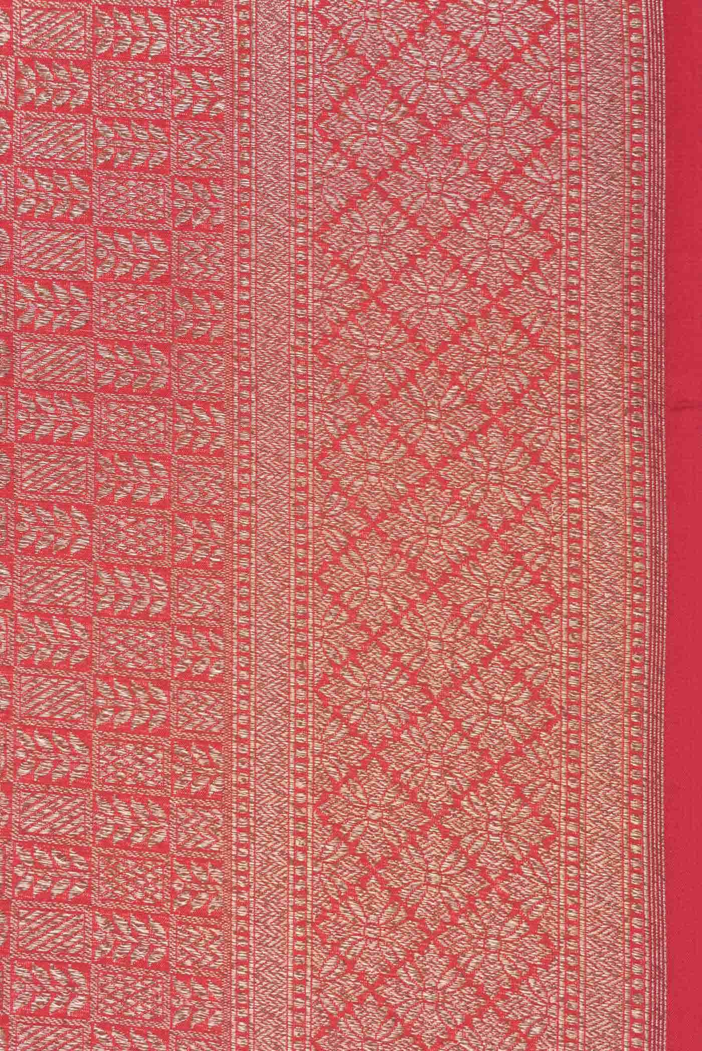 Red Dual Tone Banarasi Silk Saree