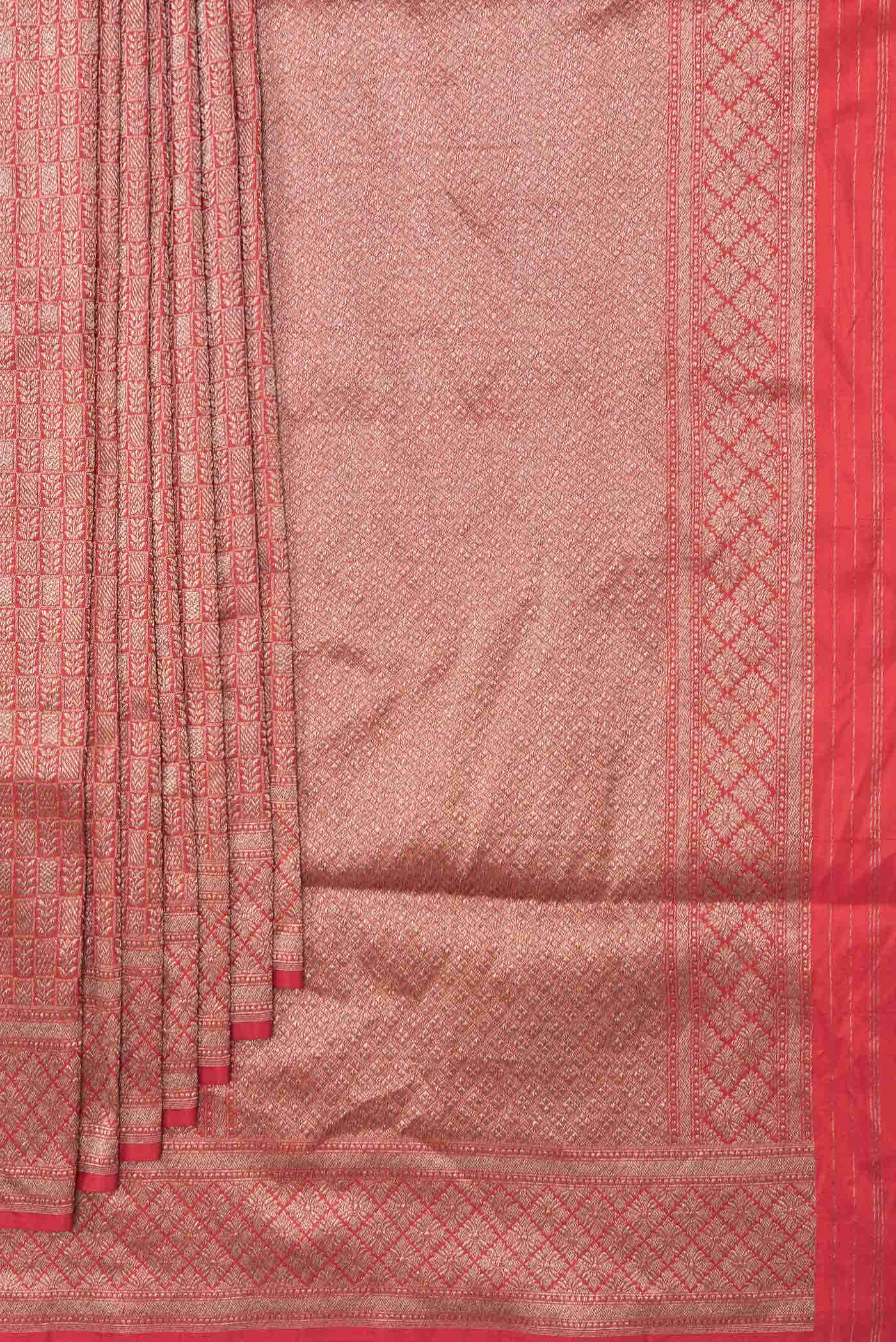 Red Dual Tone Banarasi Silk Saree