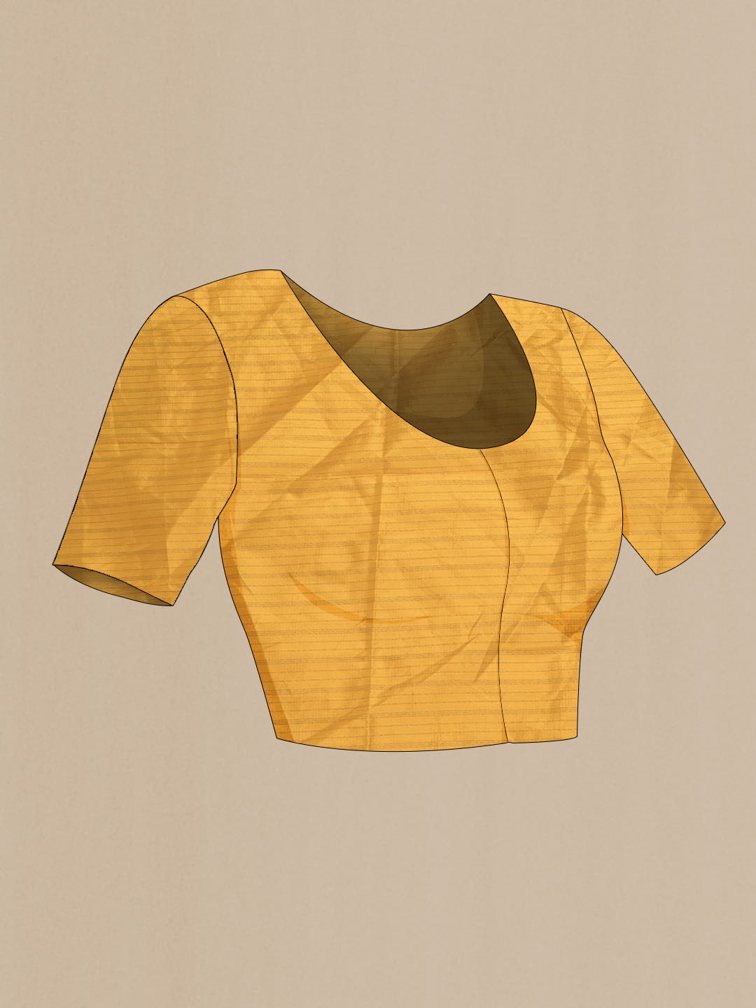 Mustard Dual Tone Banarasi Silk Saree