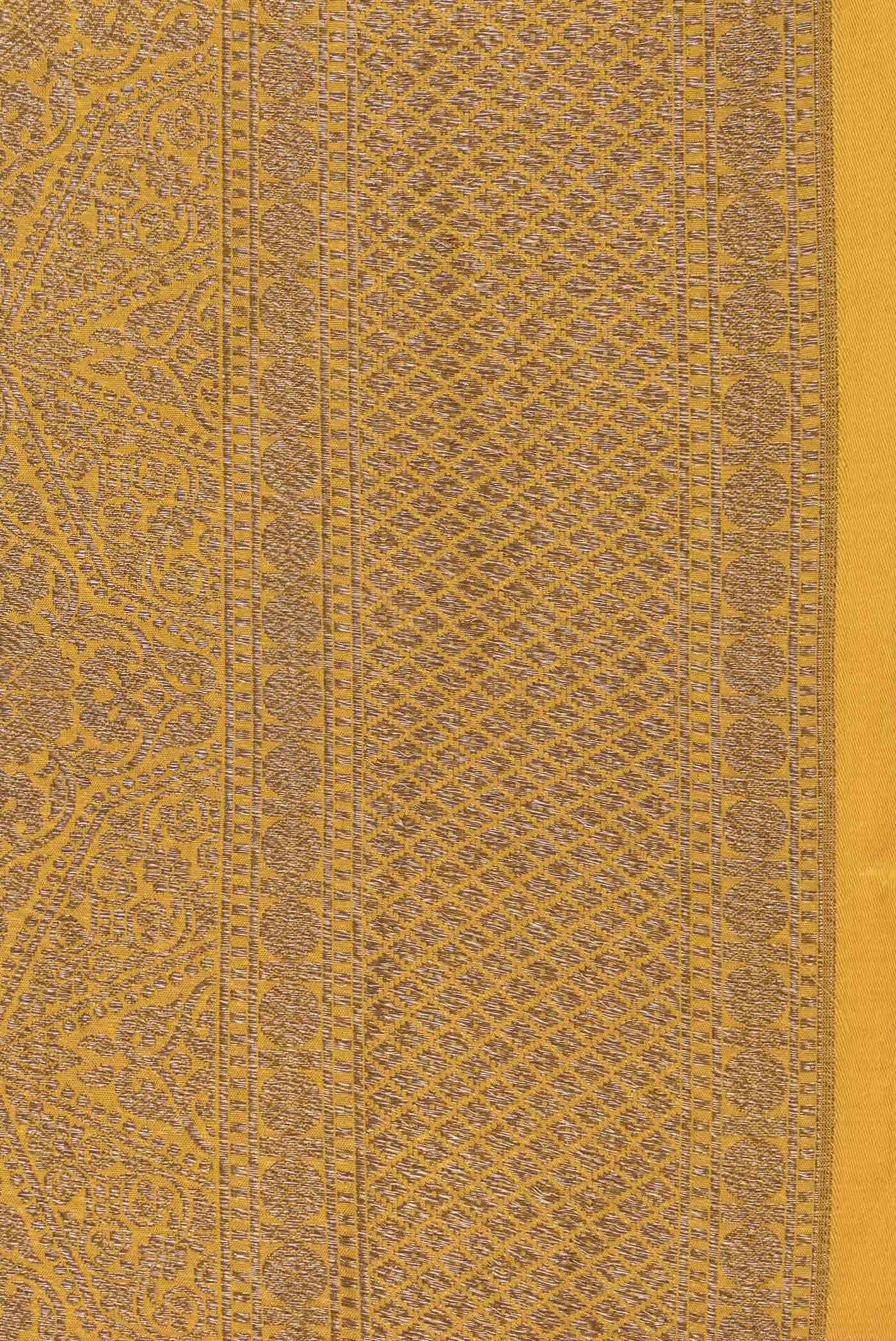 Mustard Dual Tone Banarasi Silk Saree