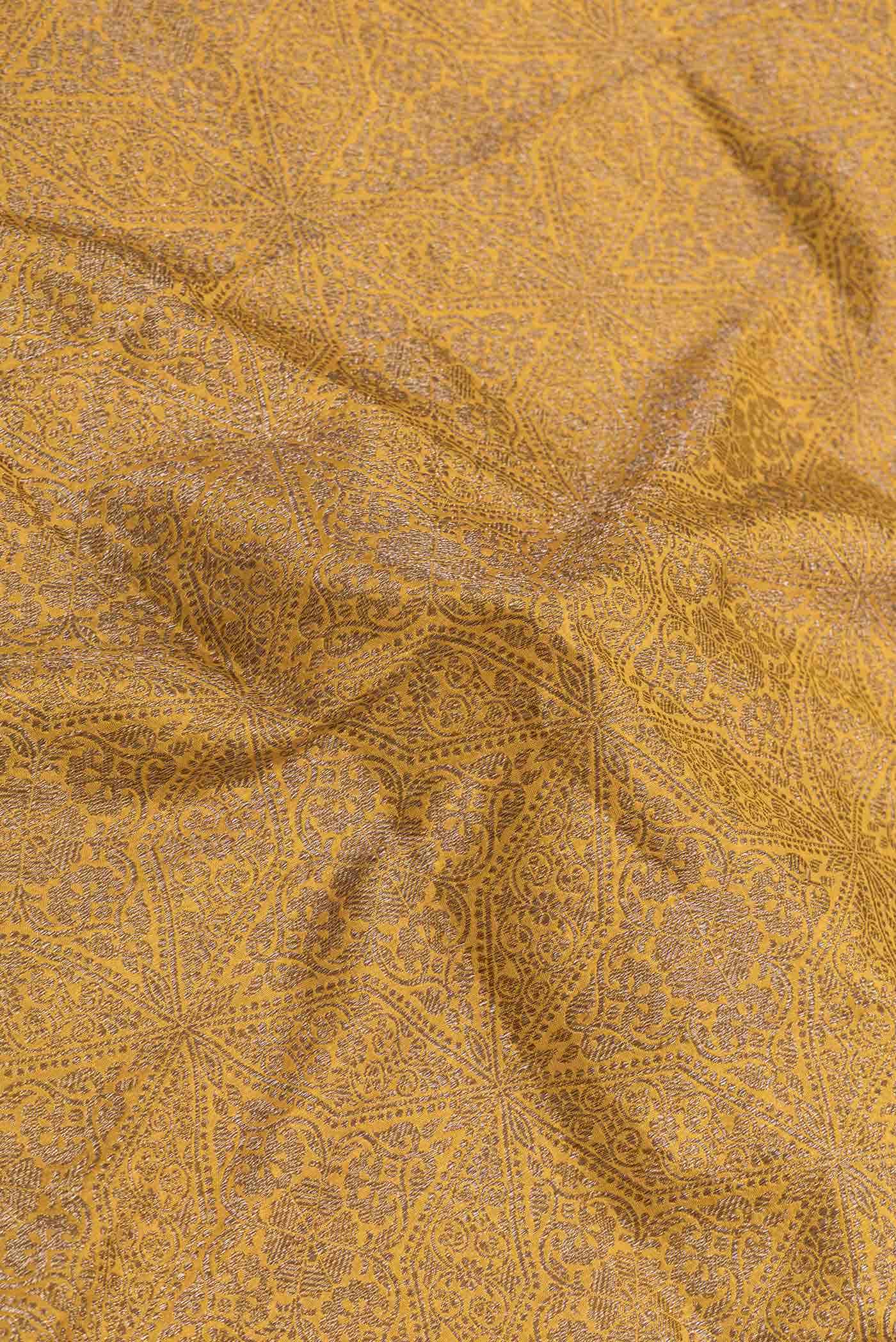 Mustard Dual Tone Banarasi Silk Saree