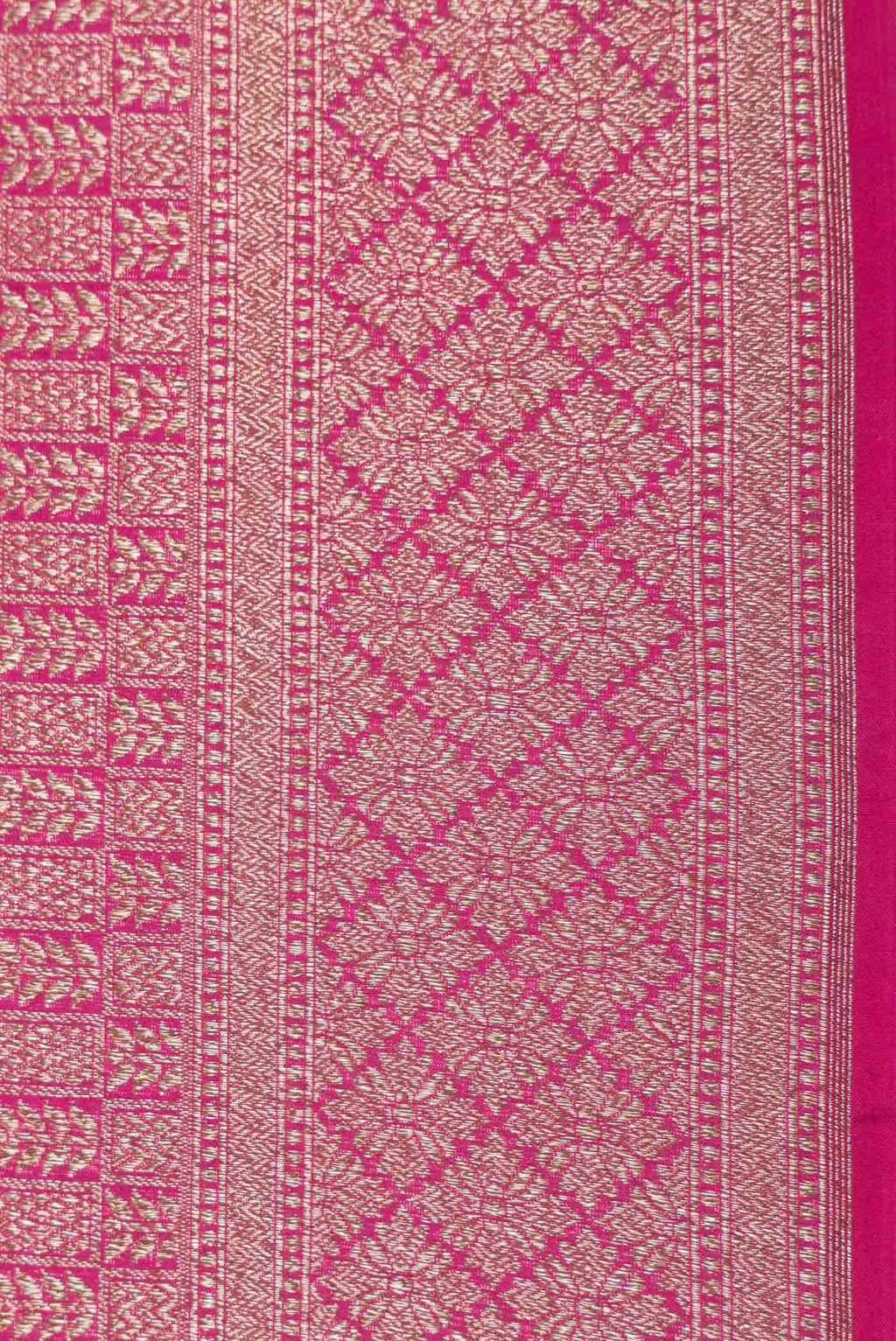 Dark Pink Dual Tone Banarasi Silk Saree