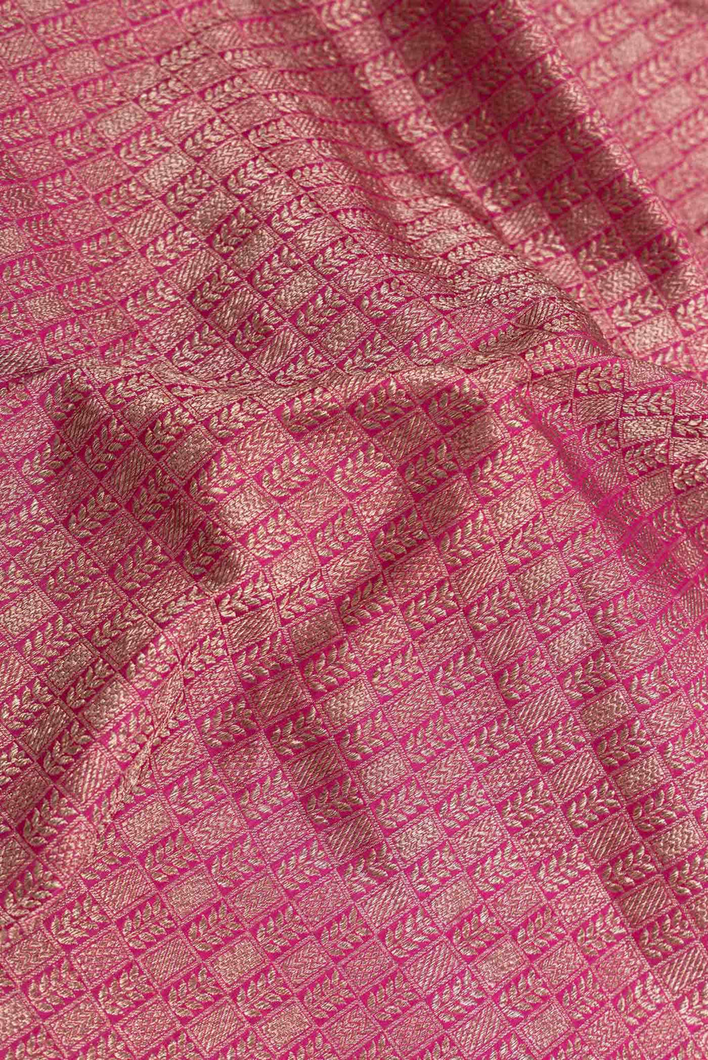 Dark Pink Dual Tone Banarasi Silk Saree