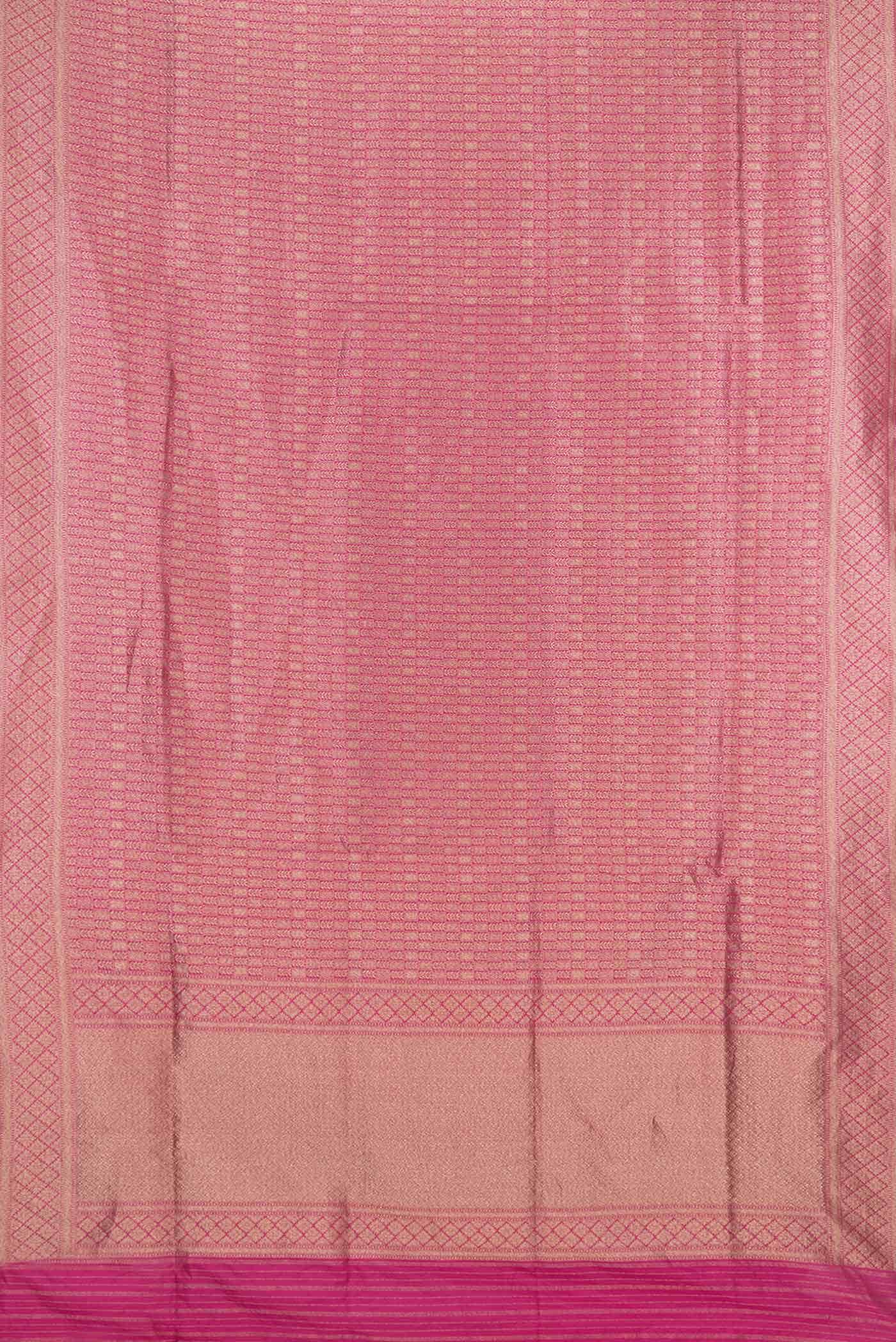 Dark Pink Dual Tone Banarasi Silk Saree