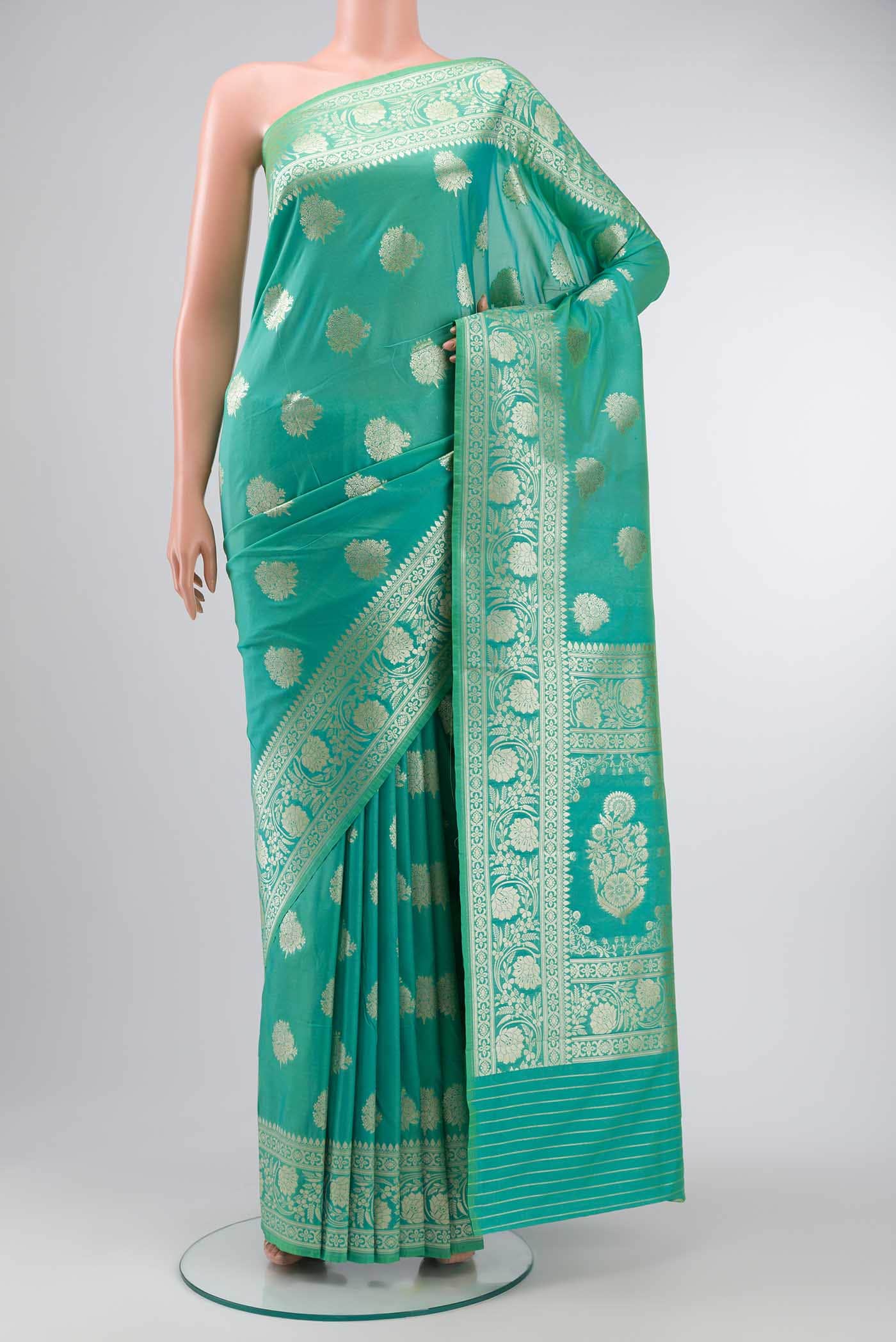 Green Blended Banarasi Silk Saree