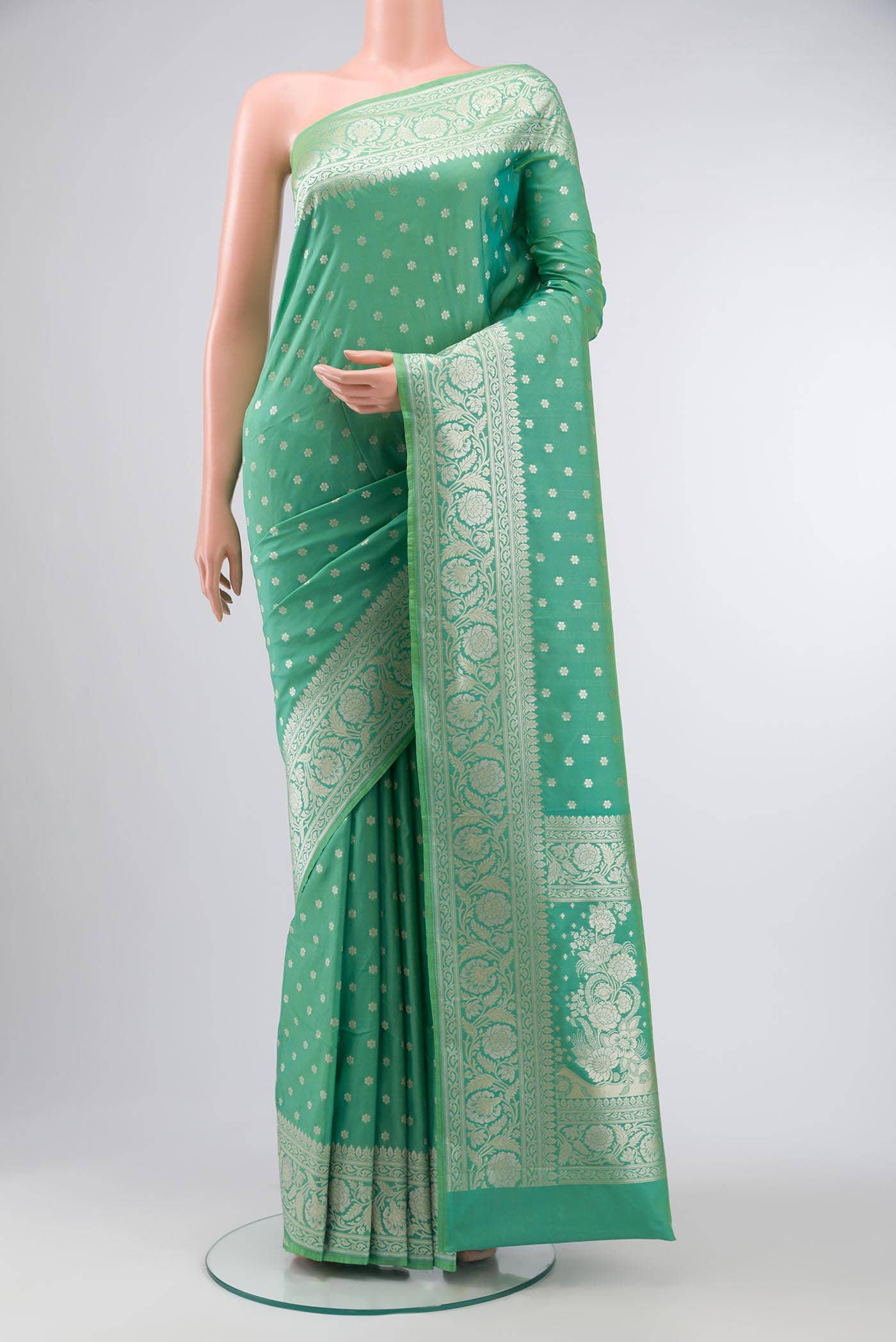 Green Blended Banarasi Silk Saree