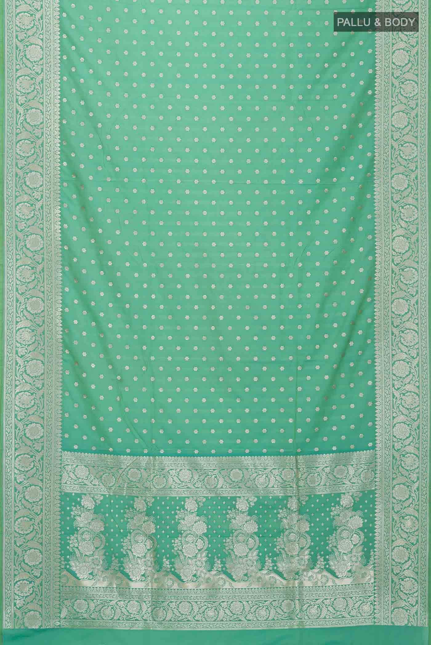 Green Blended Banarasi Silk Saree
