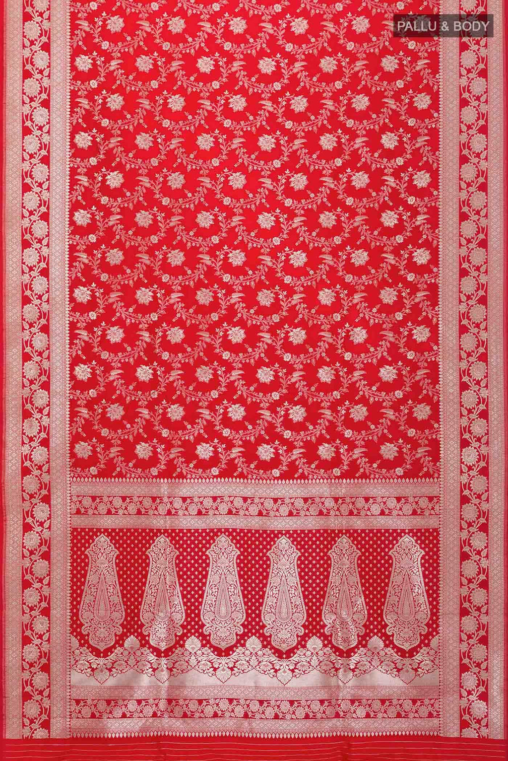 Red Blended Banarasi Silk Saree