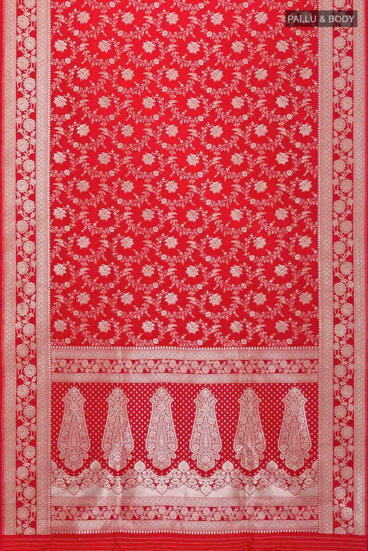Red Blended Banarasi Silk Saree