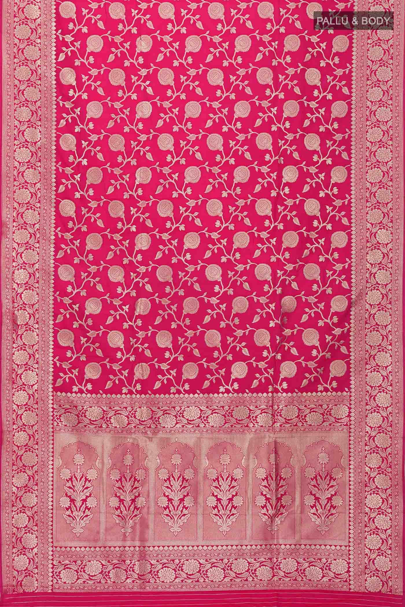Pink Banarasi Silk Saree
