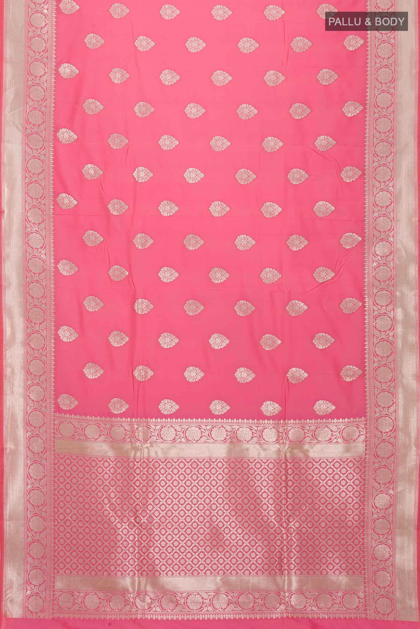 Pink Blended Banarasi Silk Saree