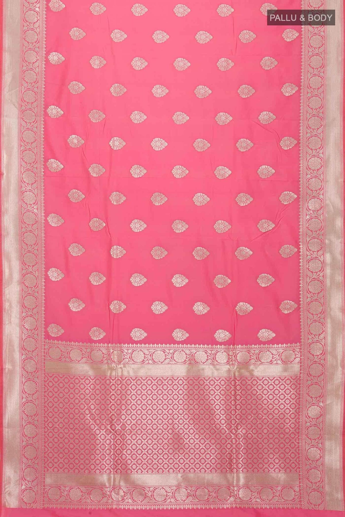 Pink Blended Banarasi Silk Saree