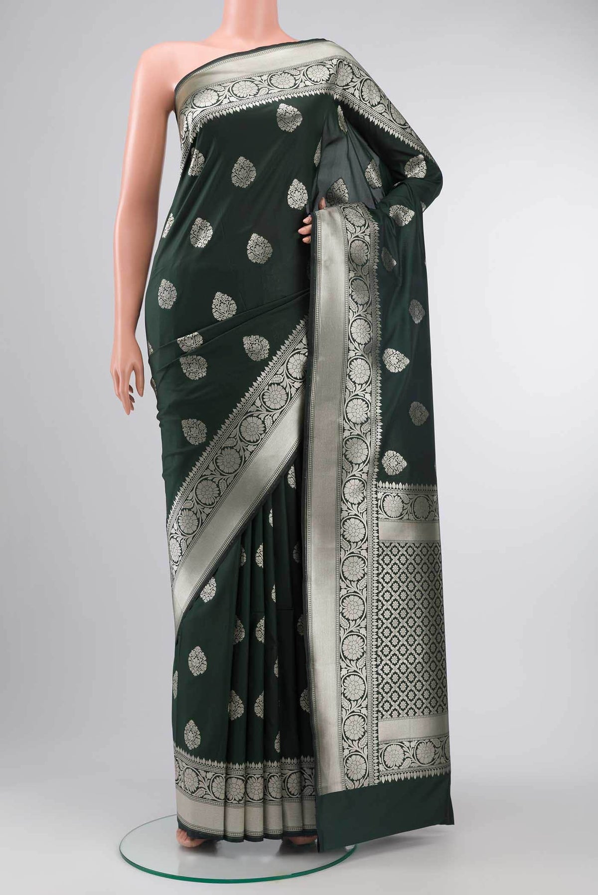 Green Blended Banarasi Silk Saree