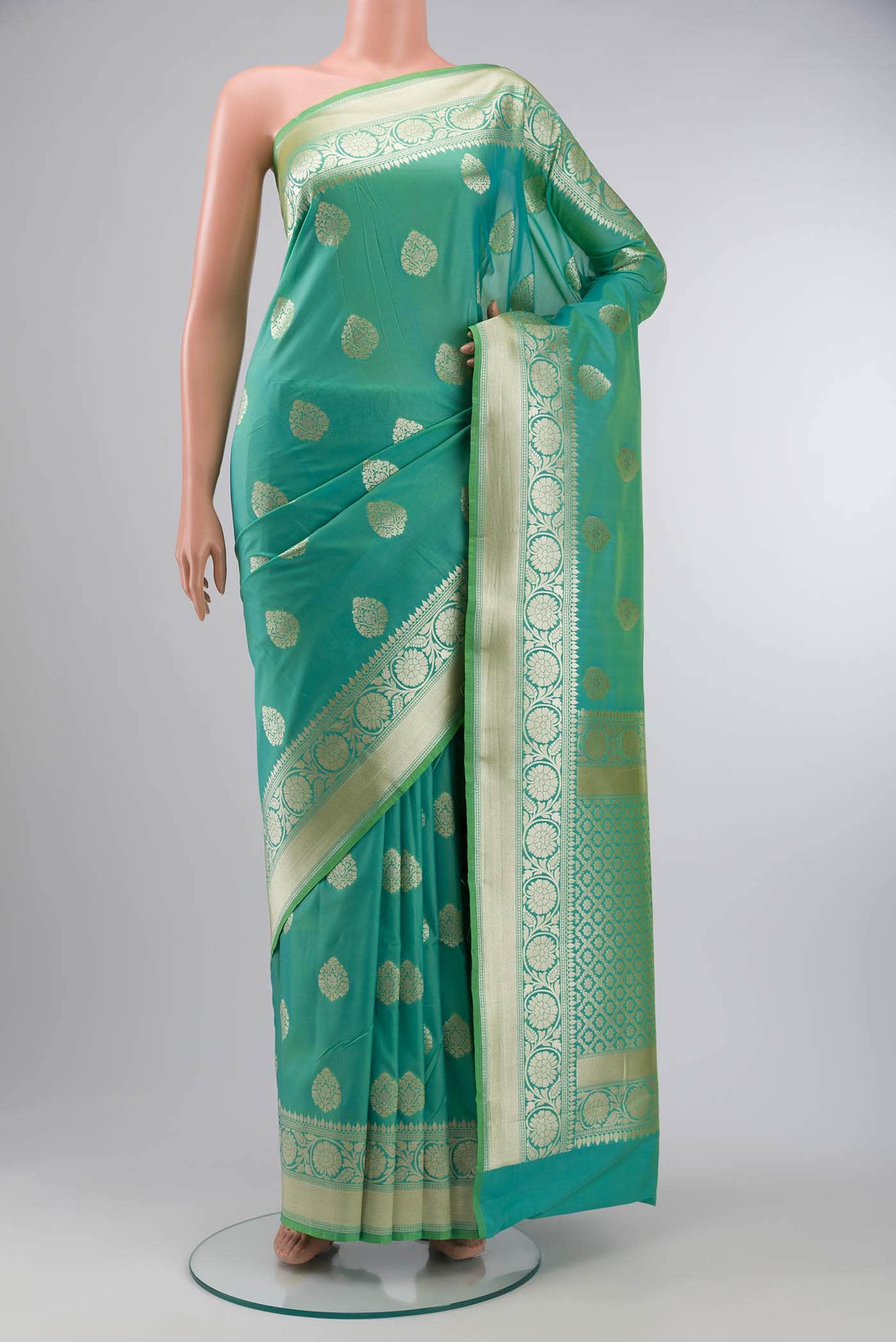 Green Blended Banarasi Silk Saree