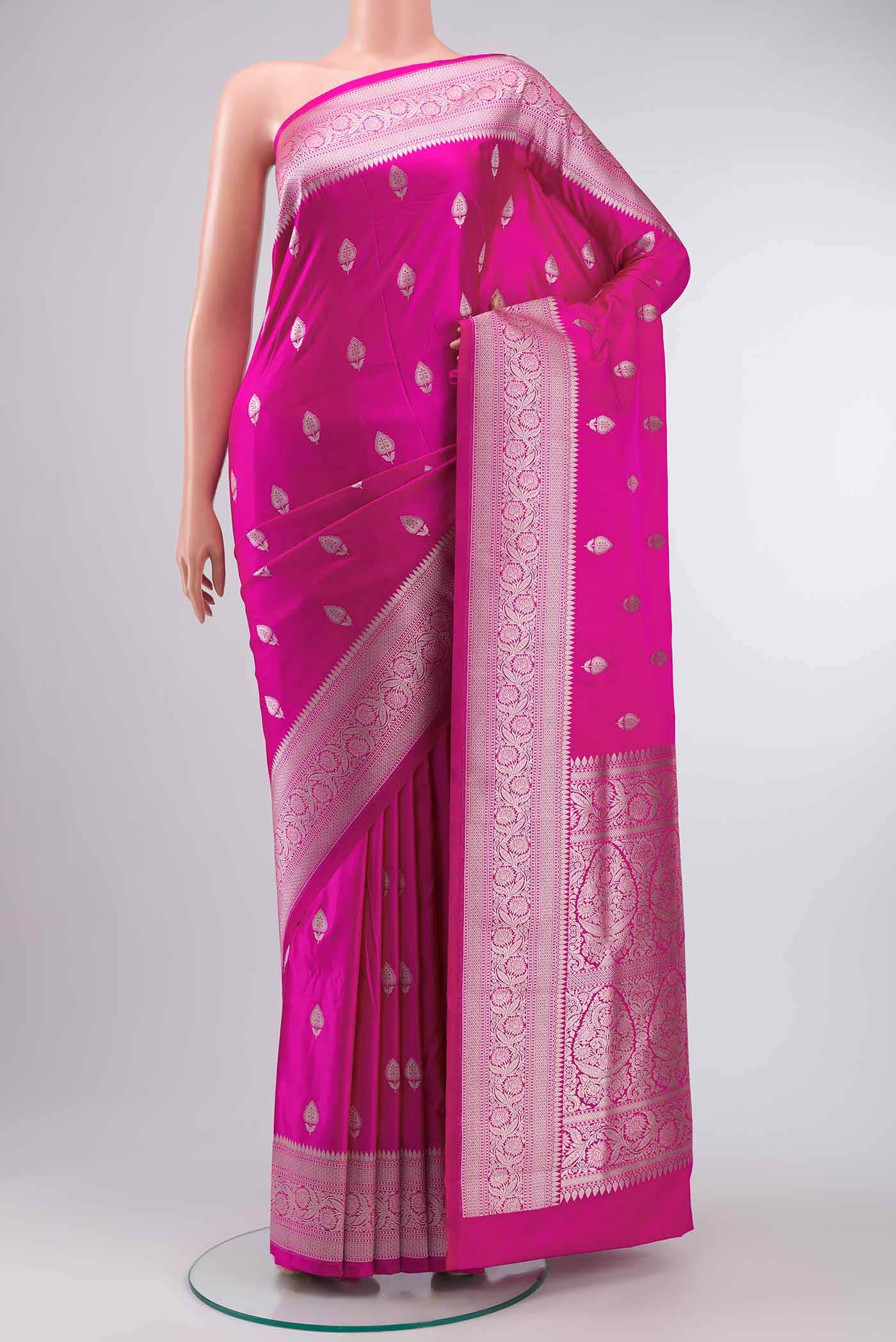 Pink Banarasi Silk Saree