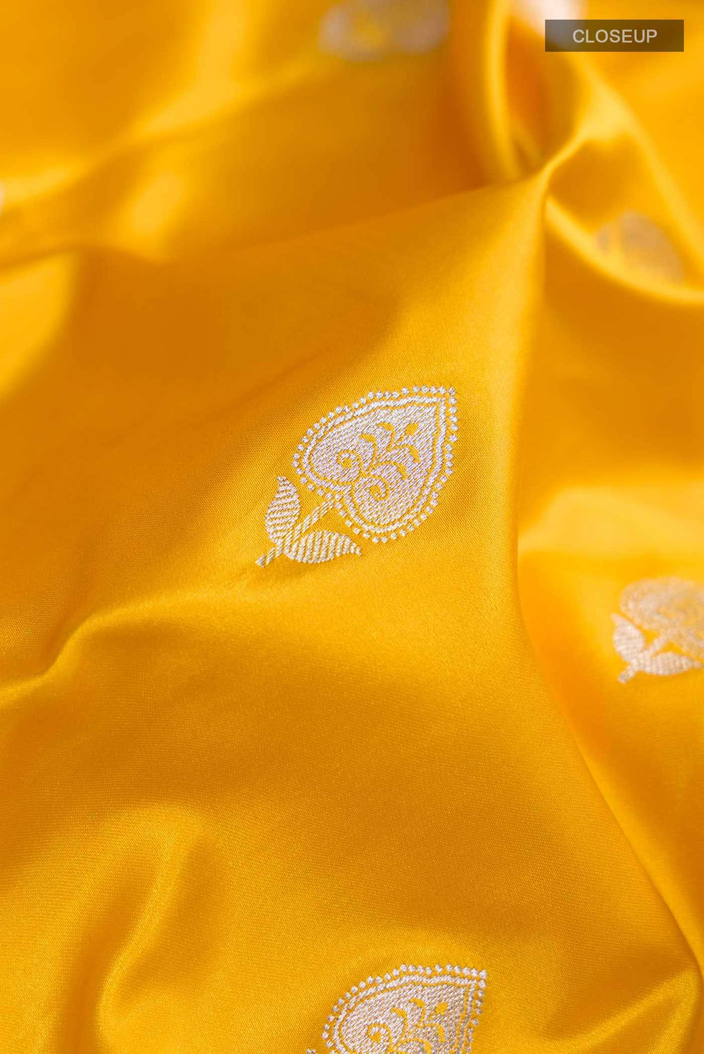 Yellow Blended Banarasi Silk Saree