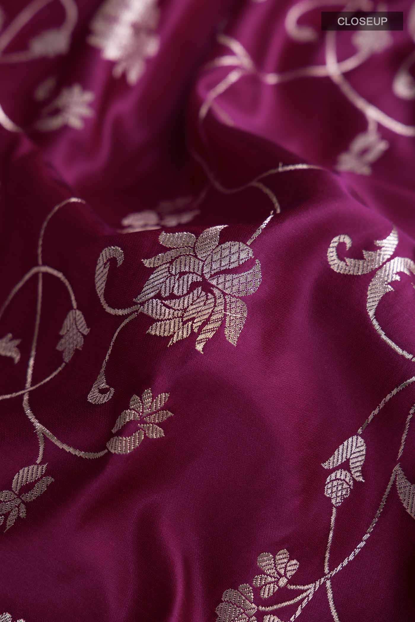 Purple Banarasi Silk Saree