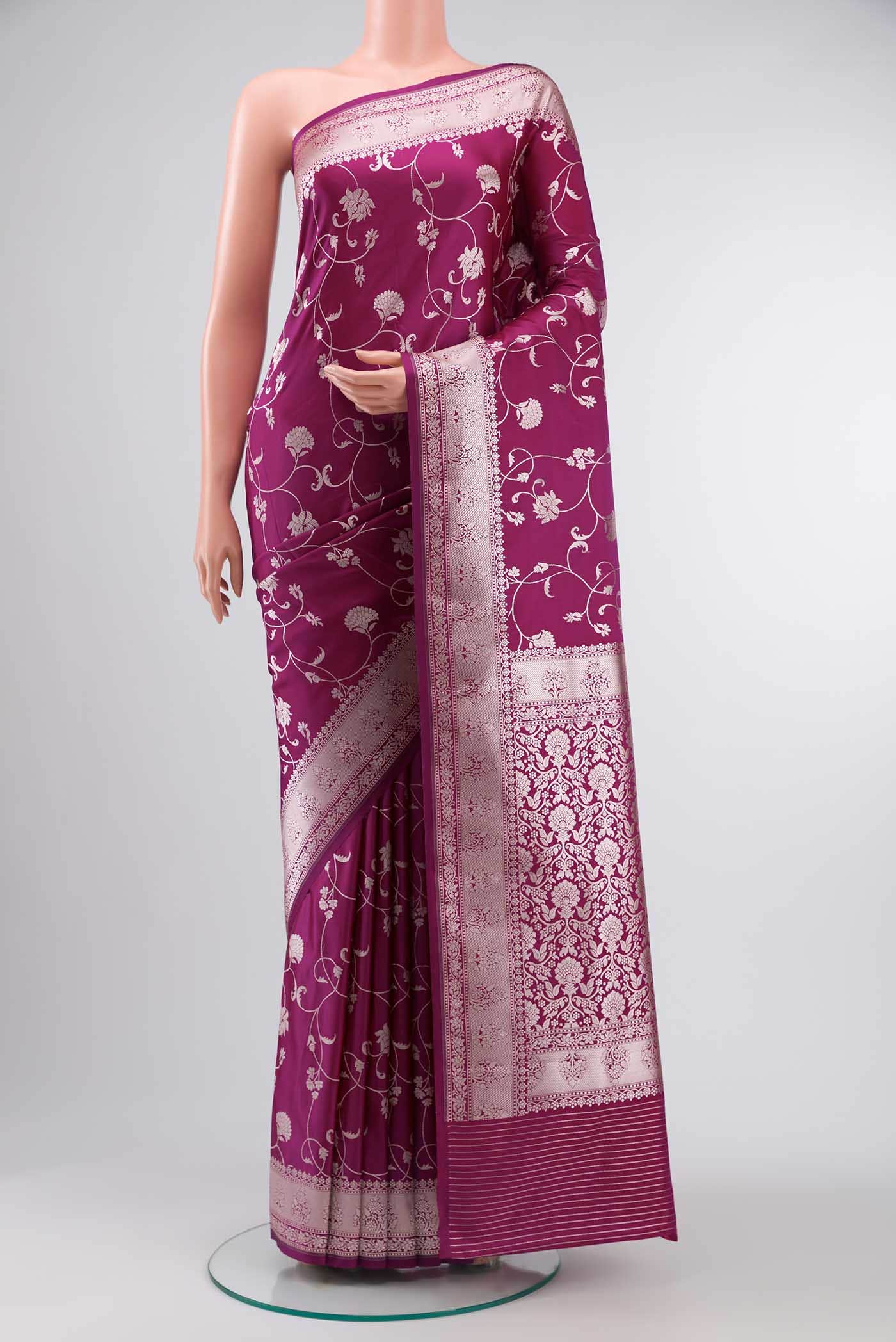 Purple Banarasi Silk Saree