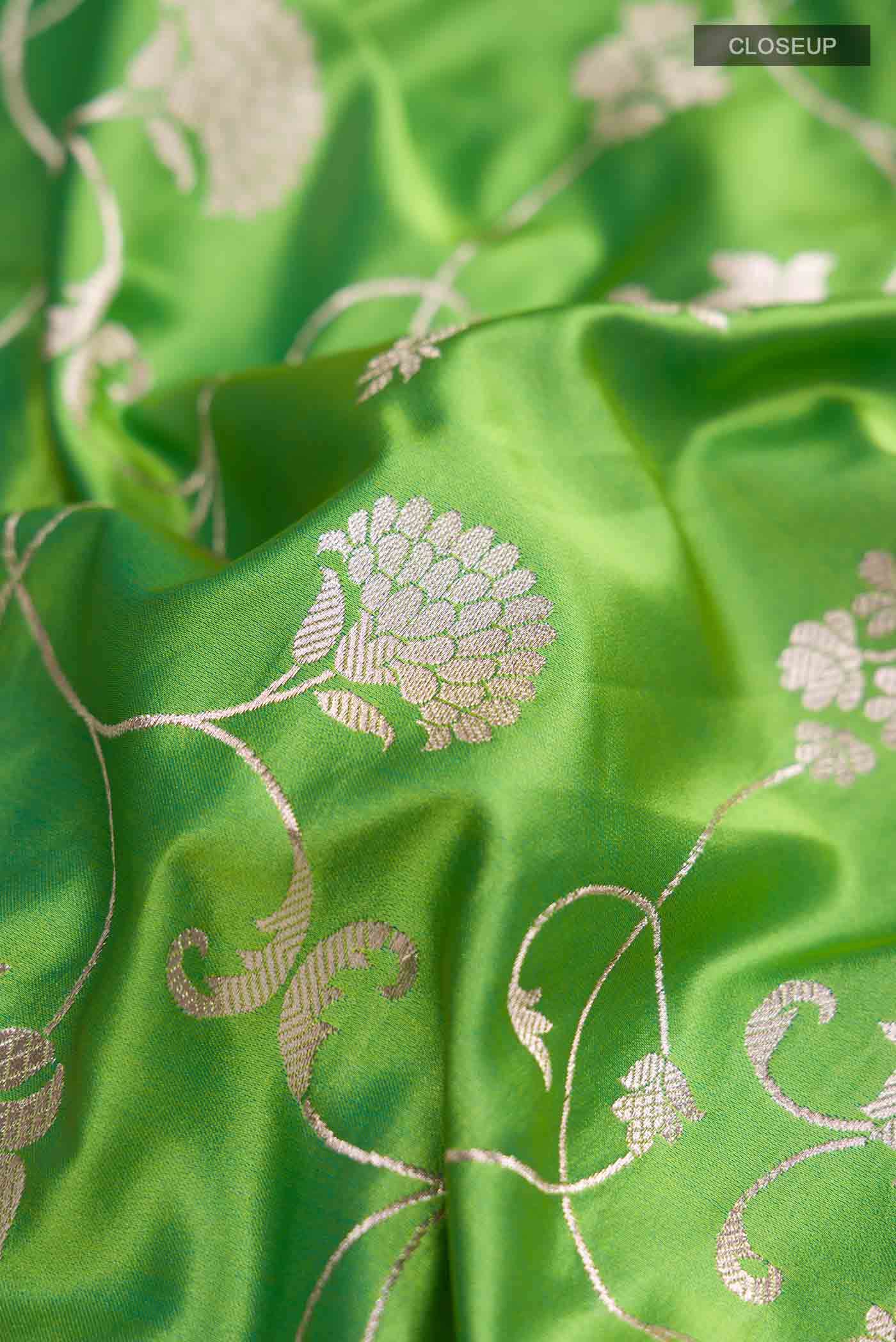 Green Blended Banarasi Silk Saree