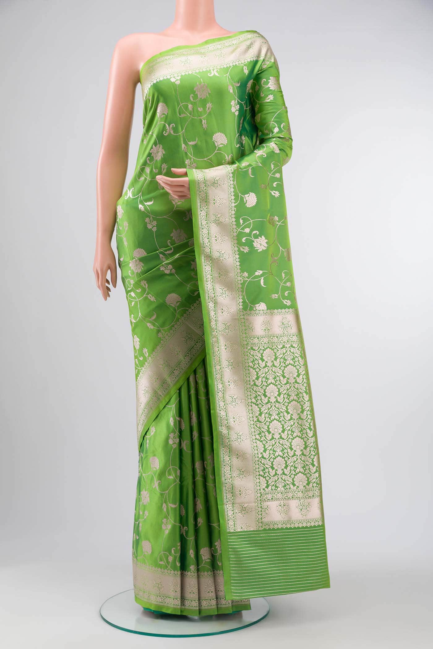Green Blended Banarasi Silk Saree