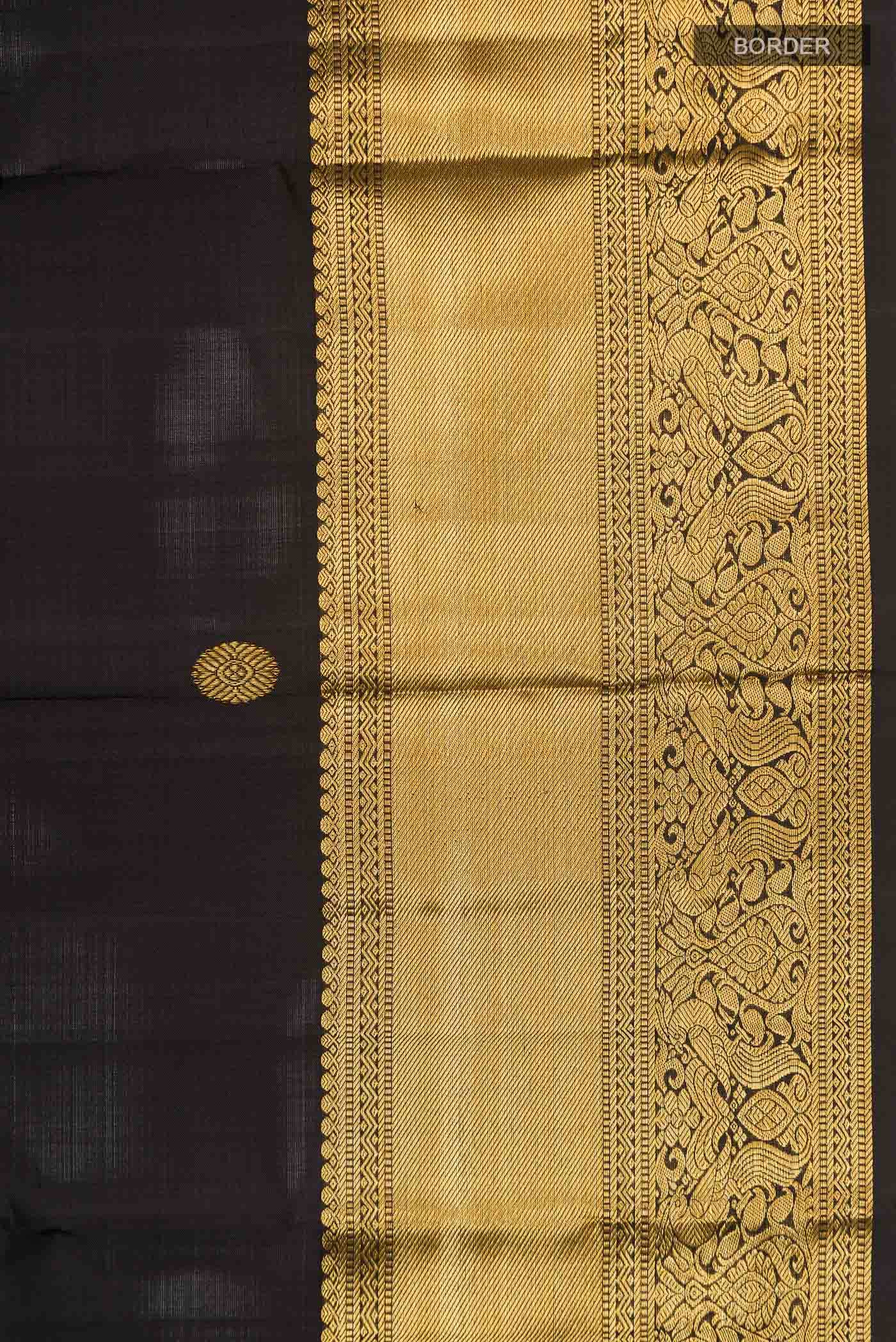Black Kanchipuram Silk Saree