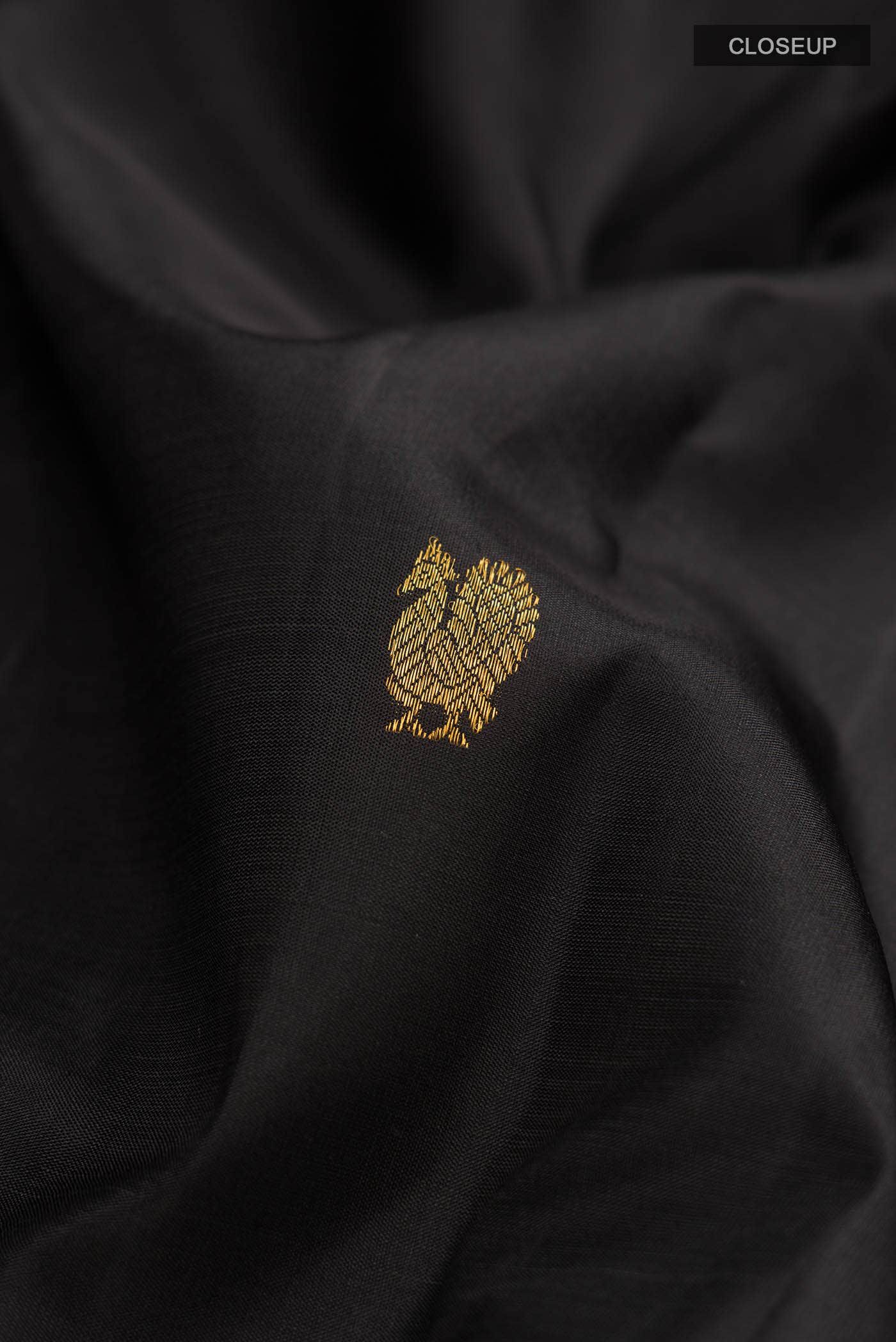 Black Kanchipuram Silk Saree