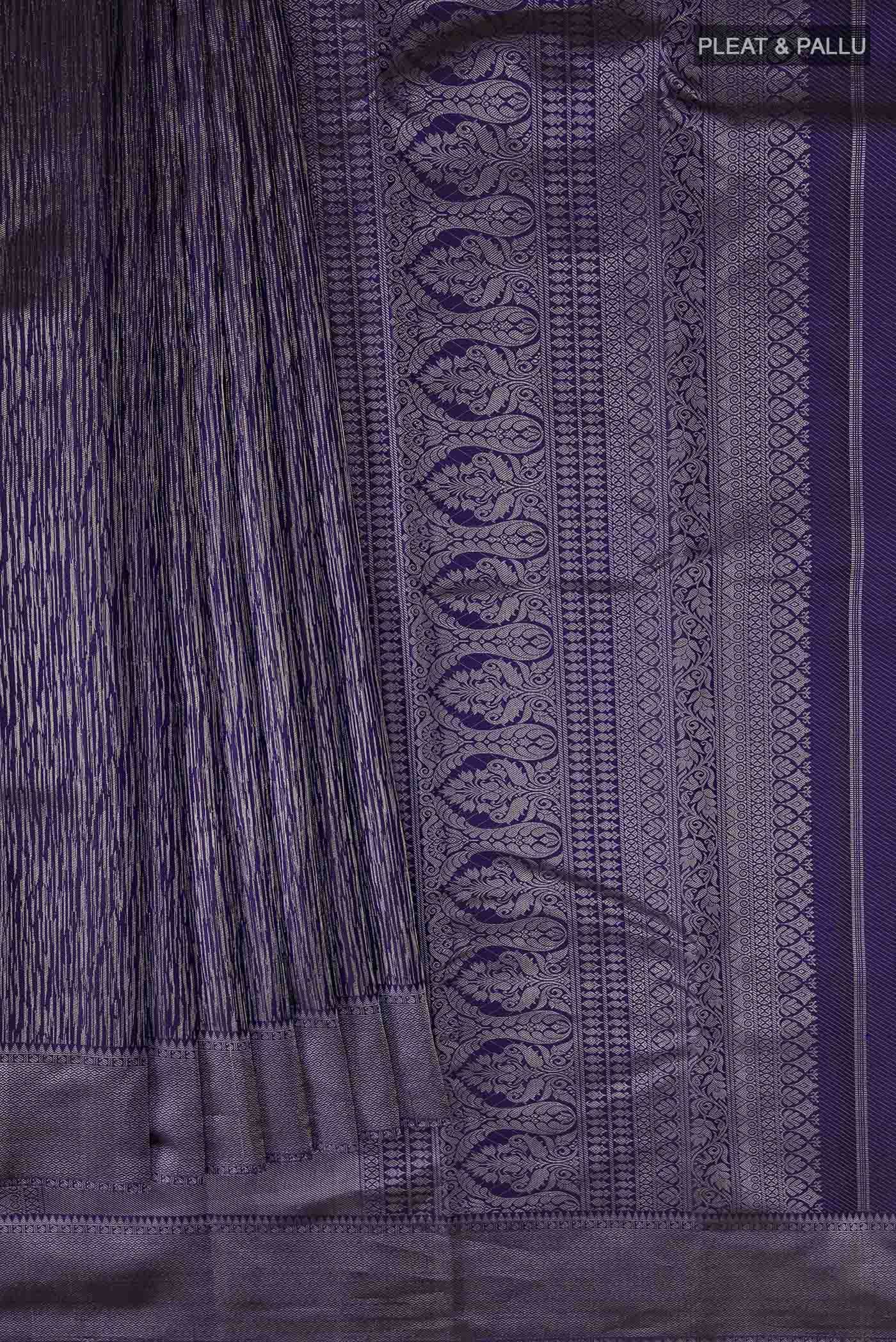 Navy Blue Kanchipuram Silk Saree