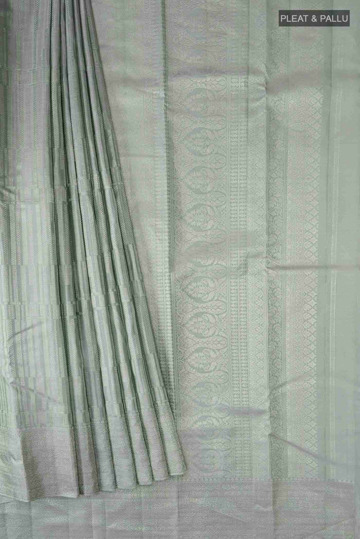 Grey Kanchipuram Silk Saree