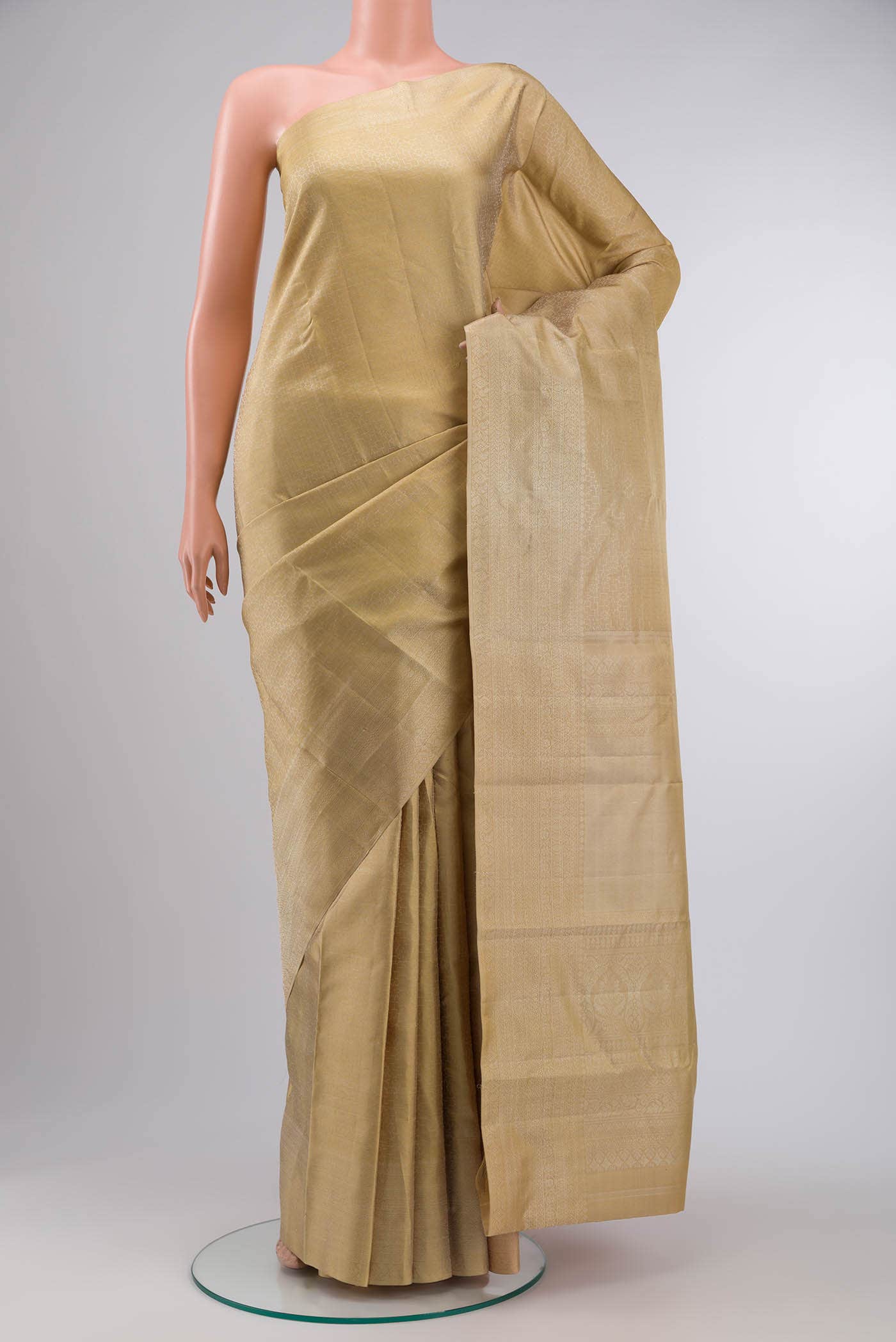 Sandal Kanchipuram Silk Saree
