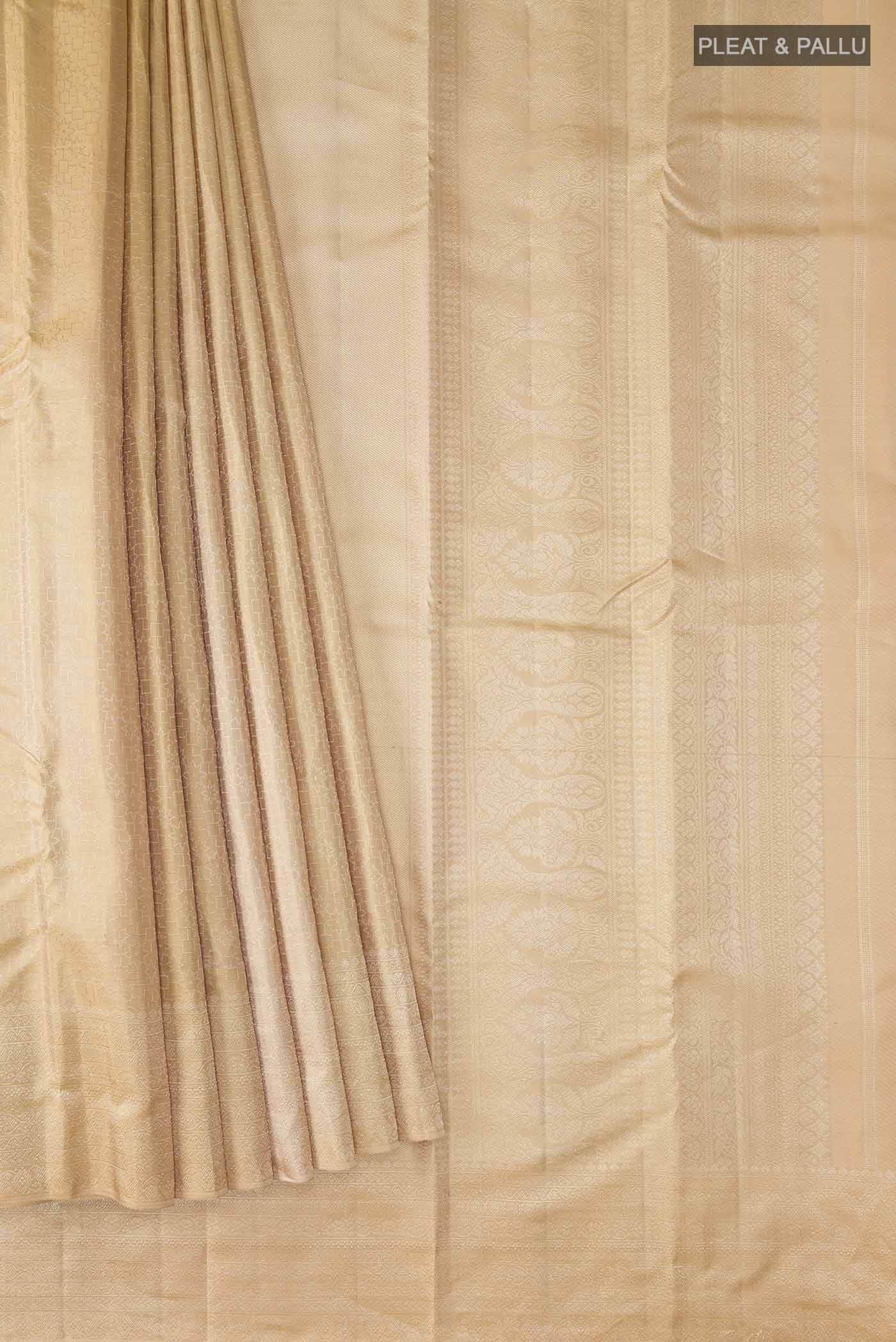 Sandal Kanchipuram Silk Saree