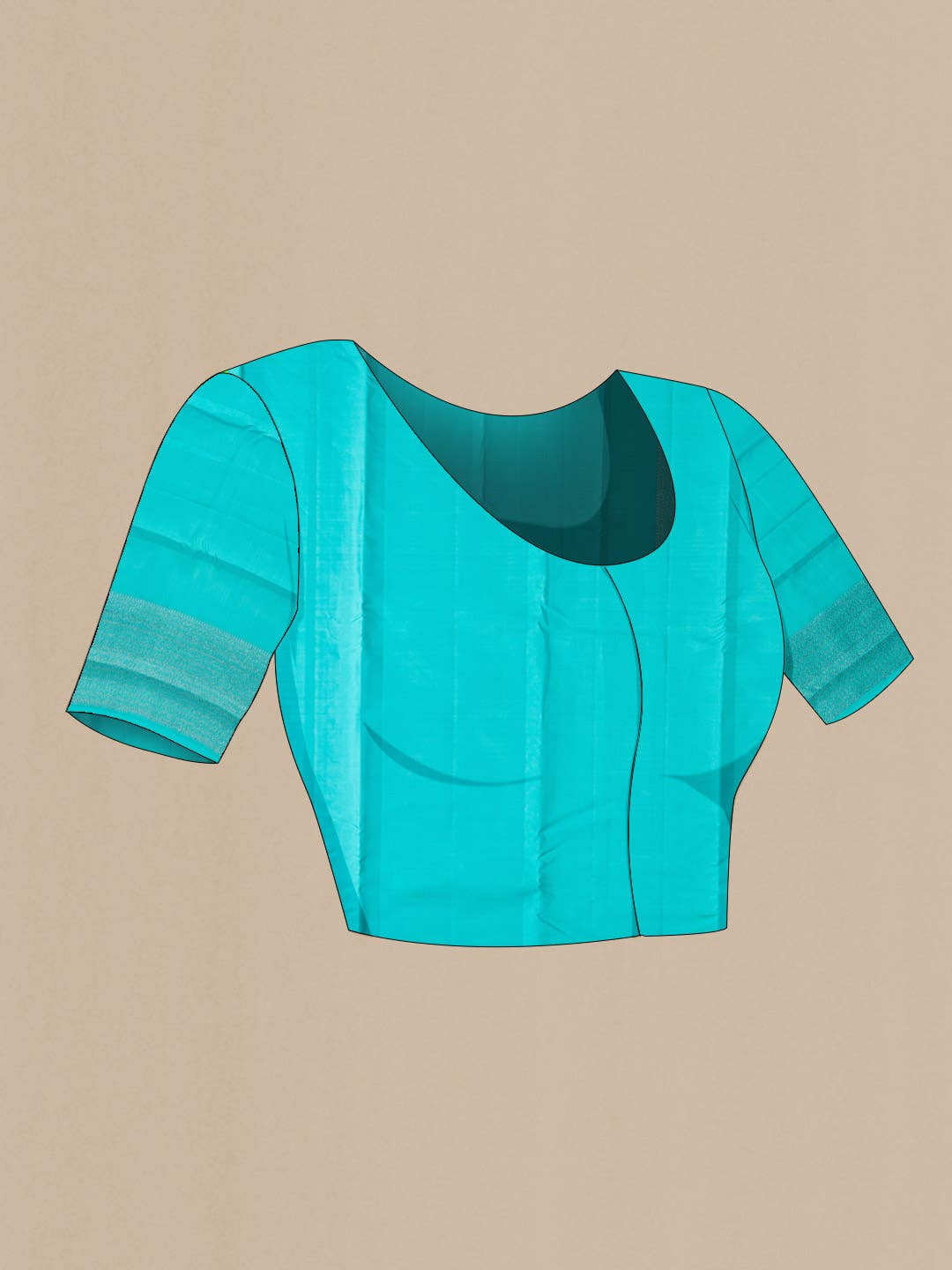 Turquoise Kanchipuram Silk Saree