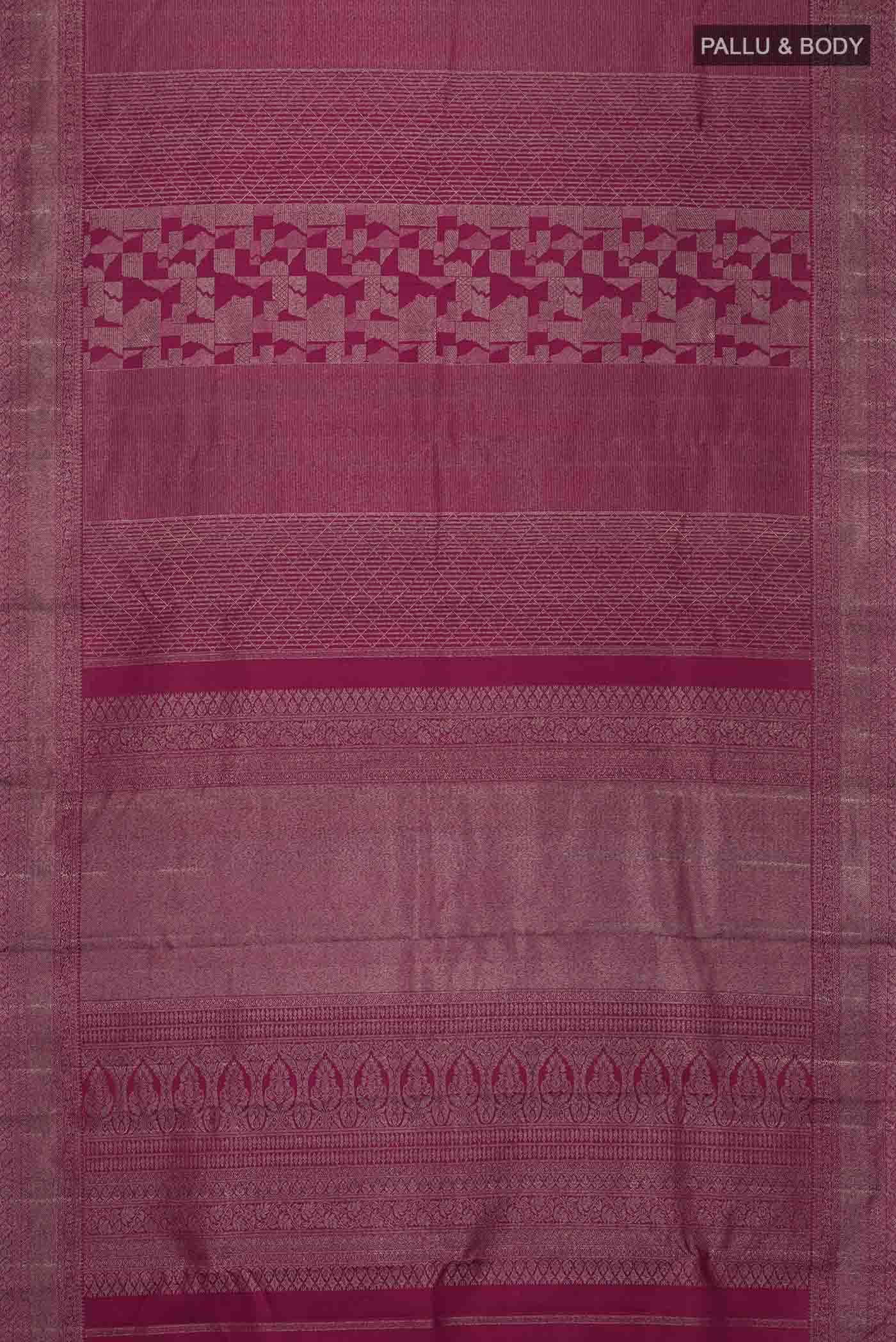 Maroon Kanchipuram Silk Saree