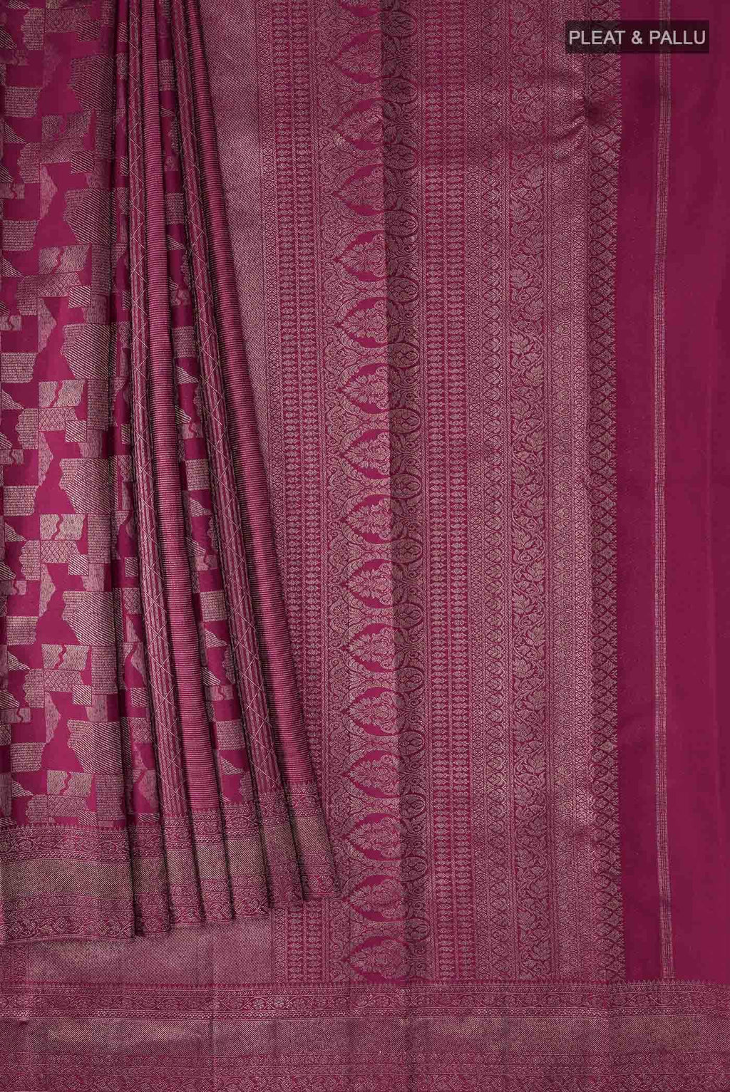 Maroon Kanchipuram Silk Saree