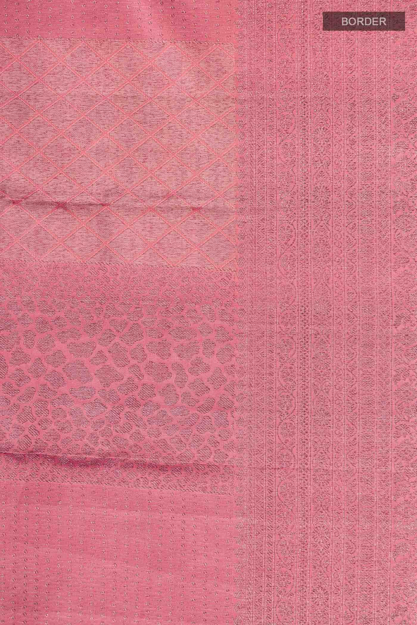 Coral Kanchipuram Silk Saree