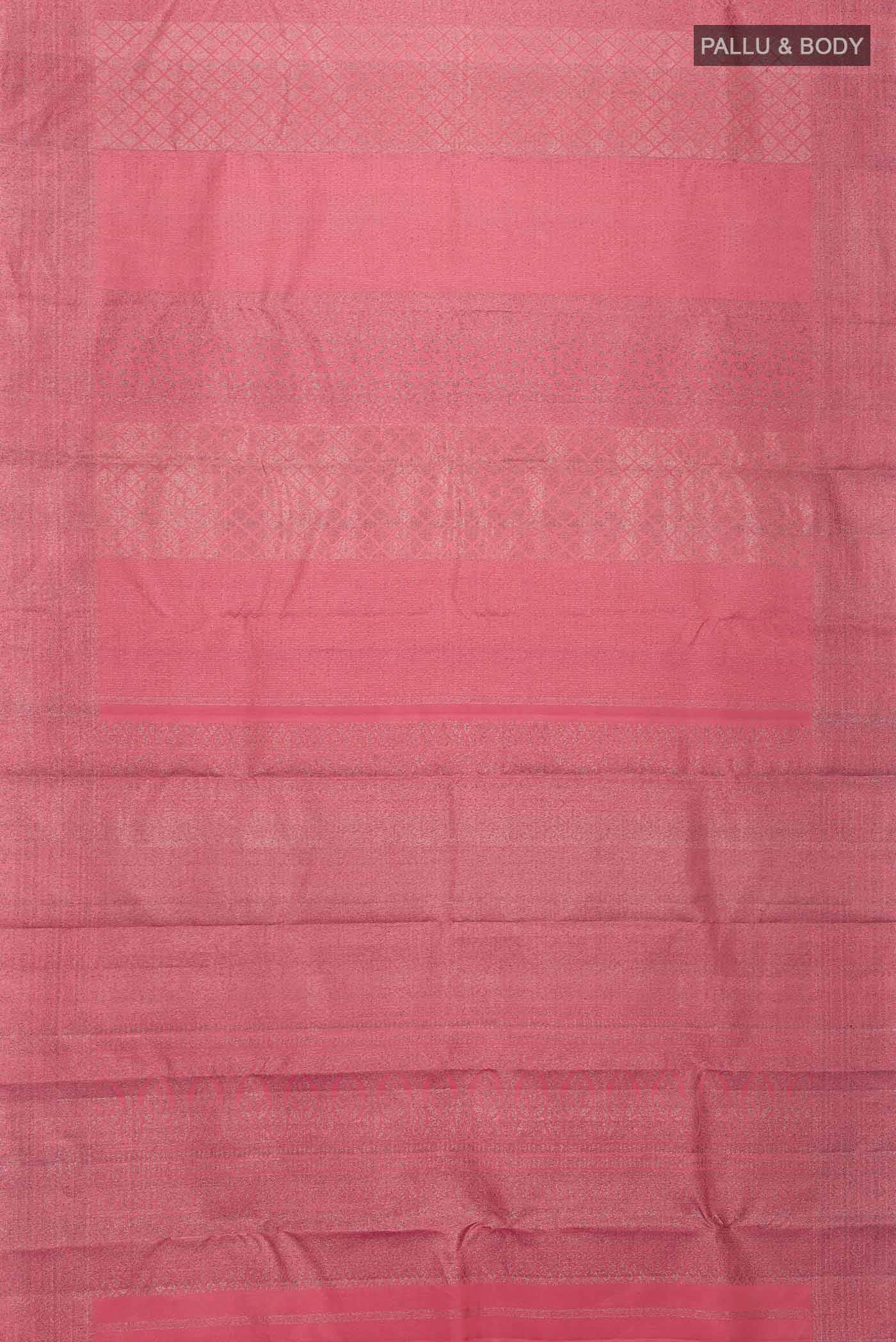 Coral Kanchipuram Silk Saree