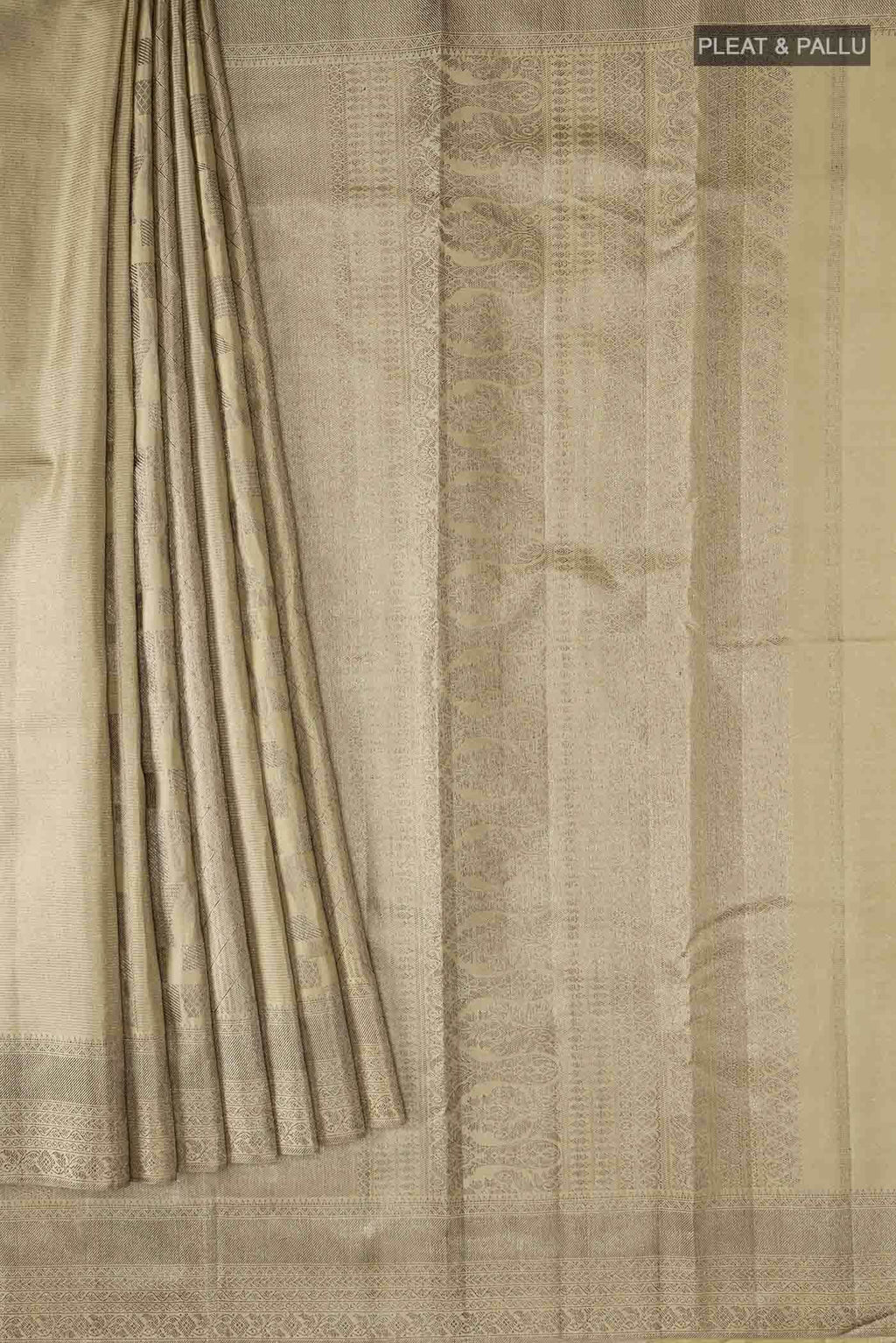 Sage Green Kanchipuram Silk Saree