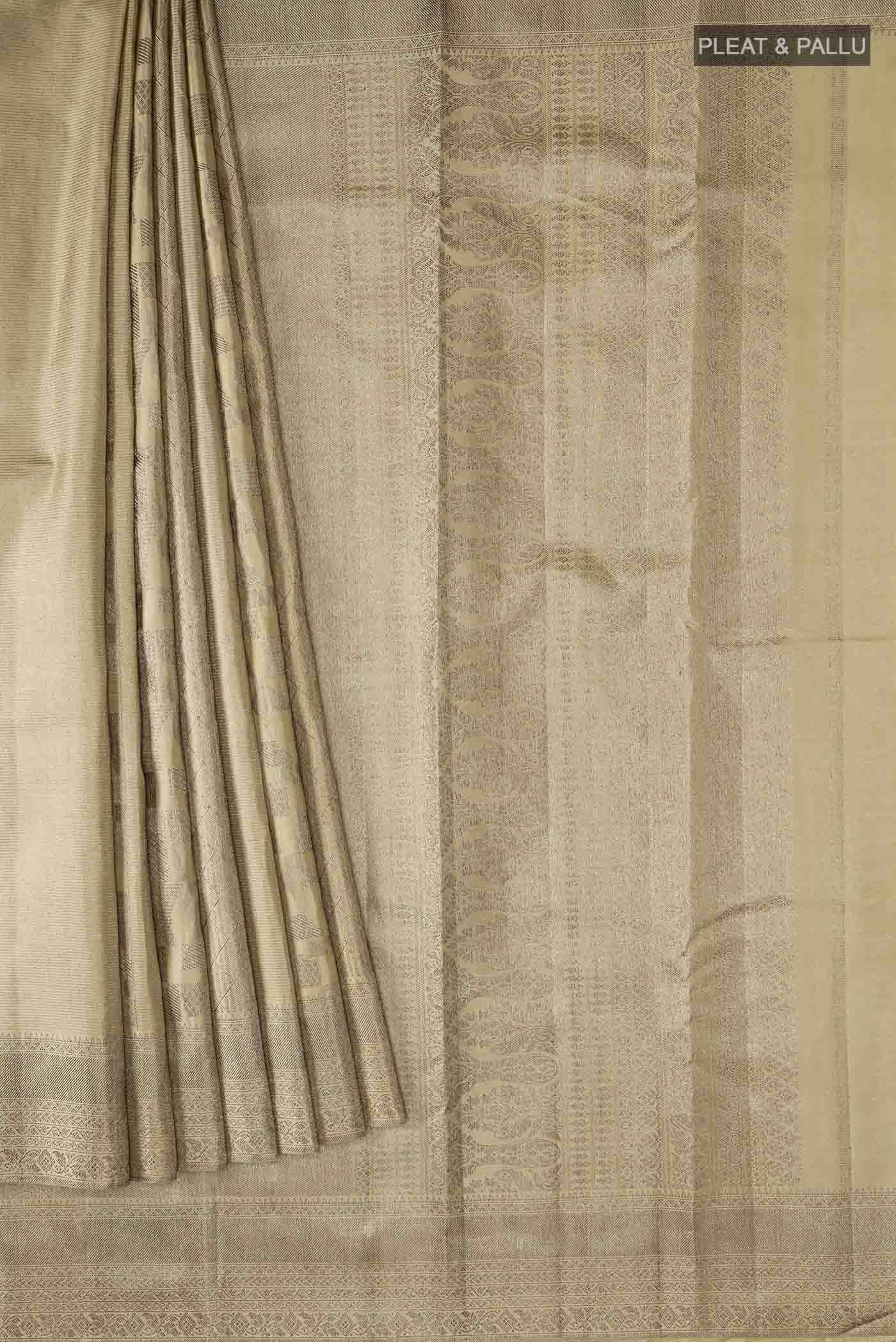 Sage Green Kanchipuram Silk Saree