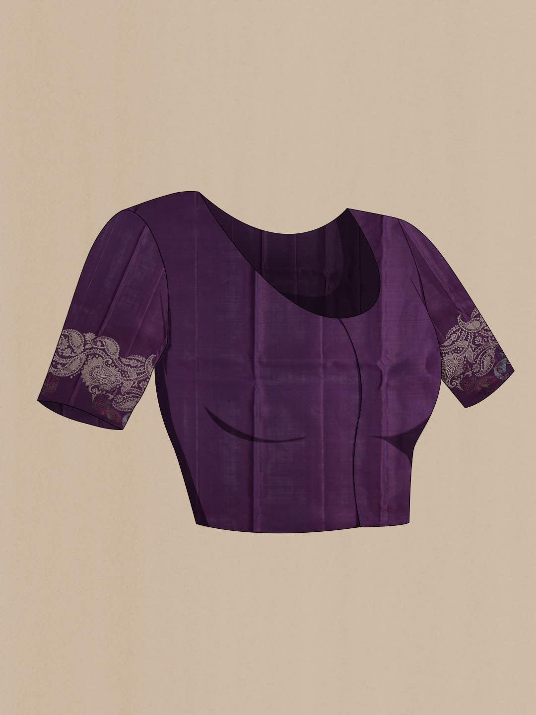 Pure Silk Pure Zari Purple Kanchipuram Saree