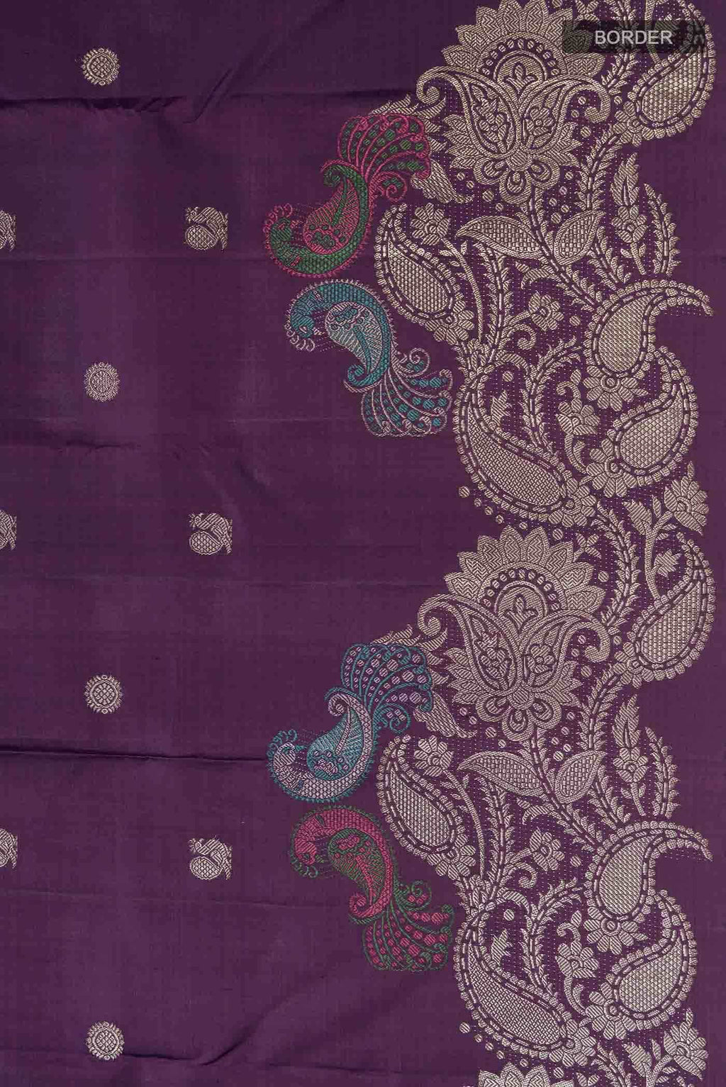 Pure Silk Pure Zari Purple Kanchipuram Saree