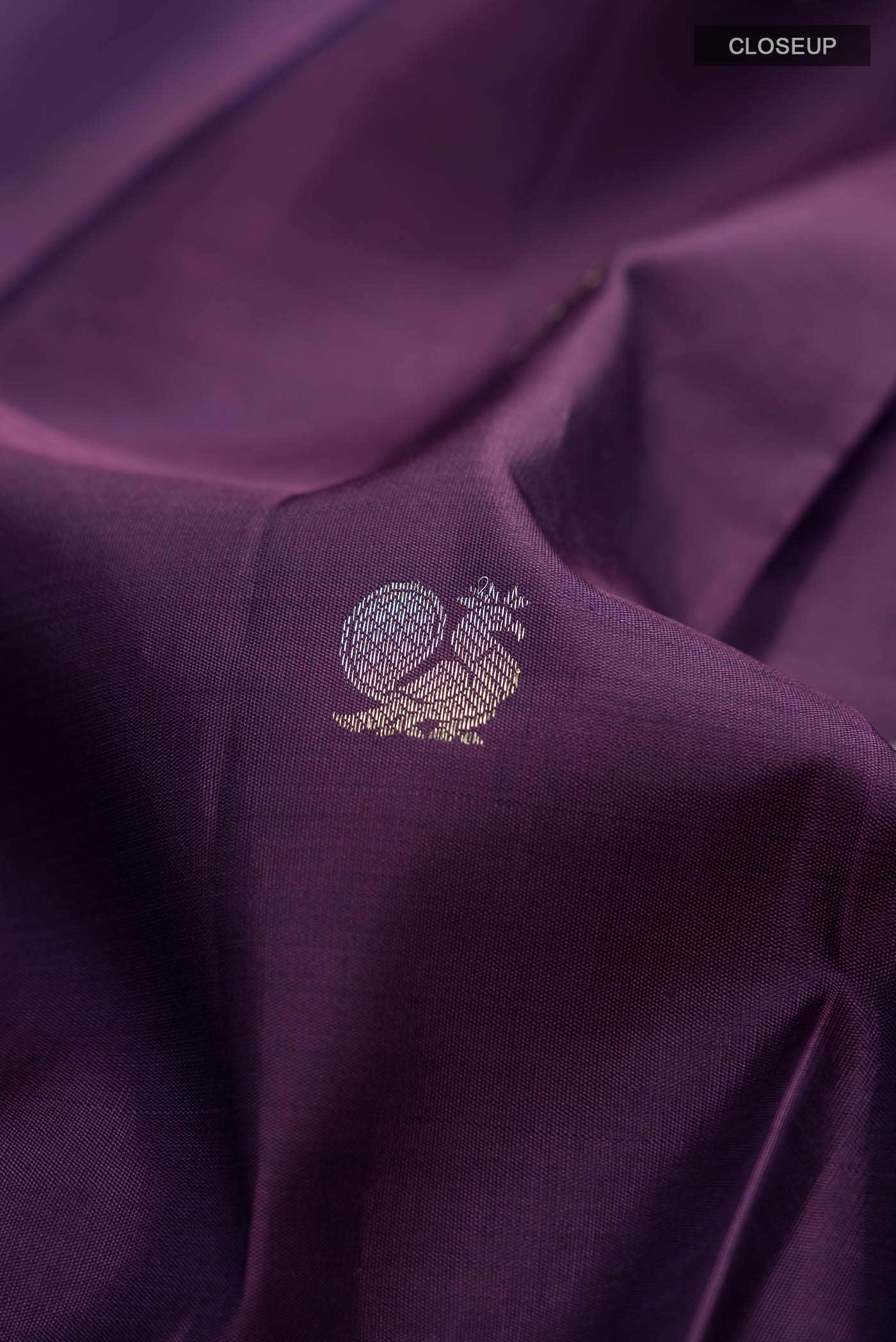 Pure Silk Pure Zari Purple Kanchipuram Saree
