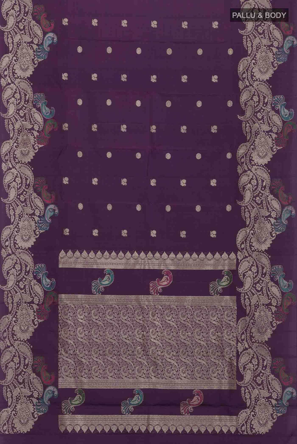 Pure Silk Pure Zari Purple Kanchipuram Saree